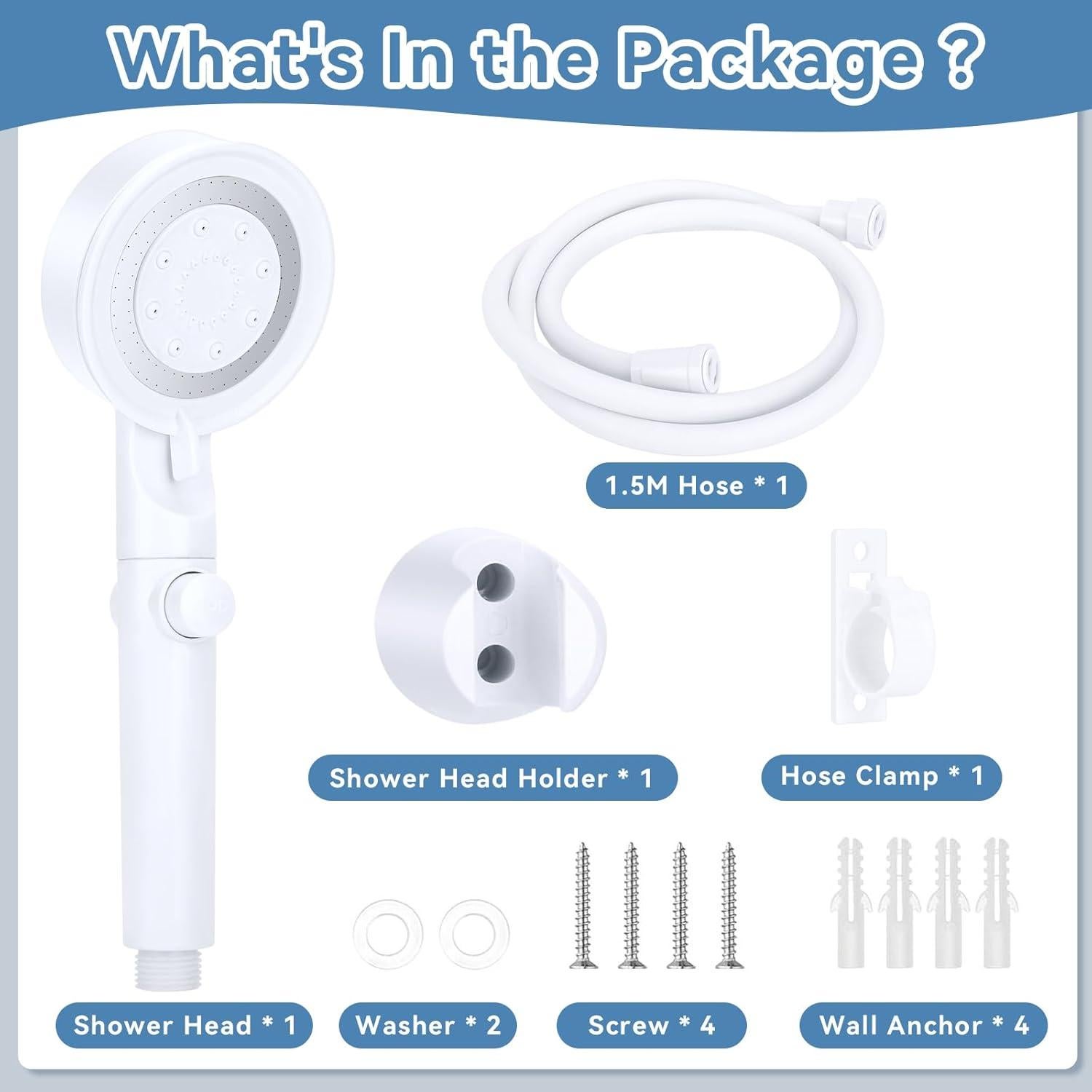 Cabezal de Ducha RV XFIRE-GEAR con Manguera 1.5m 5+1 Modos