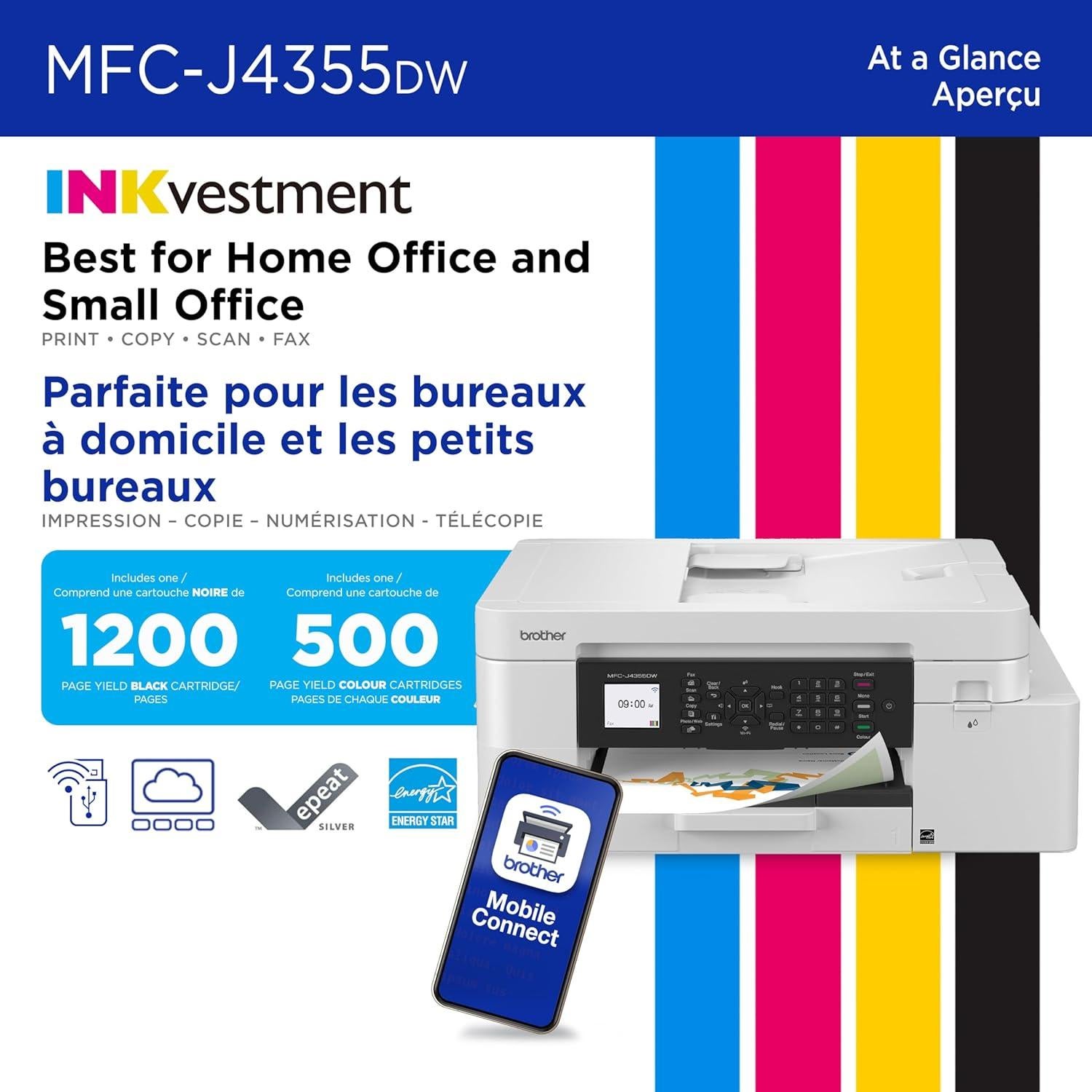 Impresora Multifuncional Brother MFC-J4355DW Inalámbrica Color