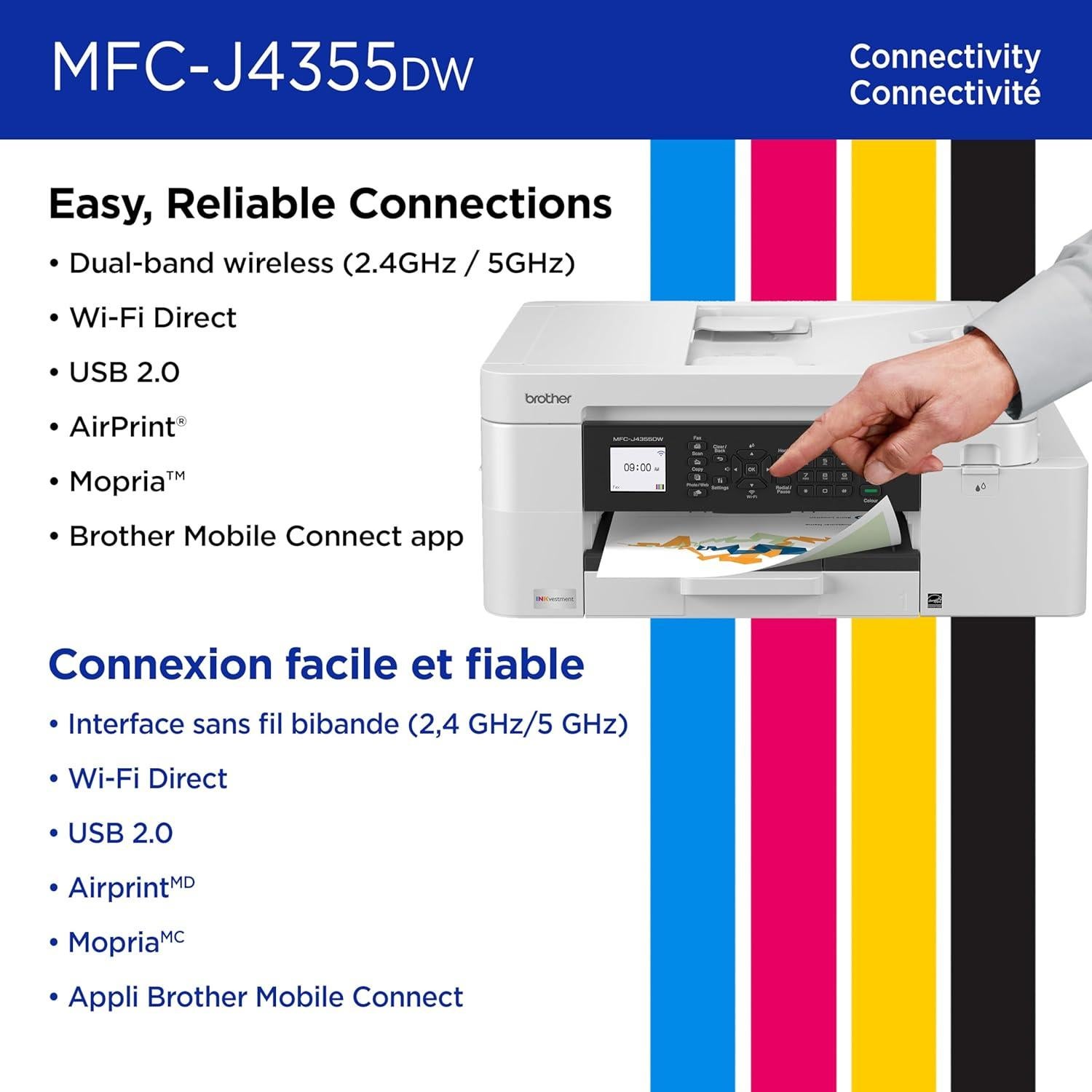 Impresora Multifuncional Brother MFC-J4355DW Inalámbrica Color