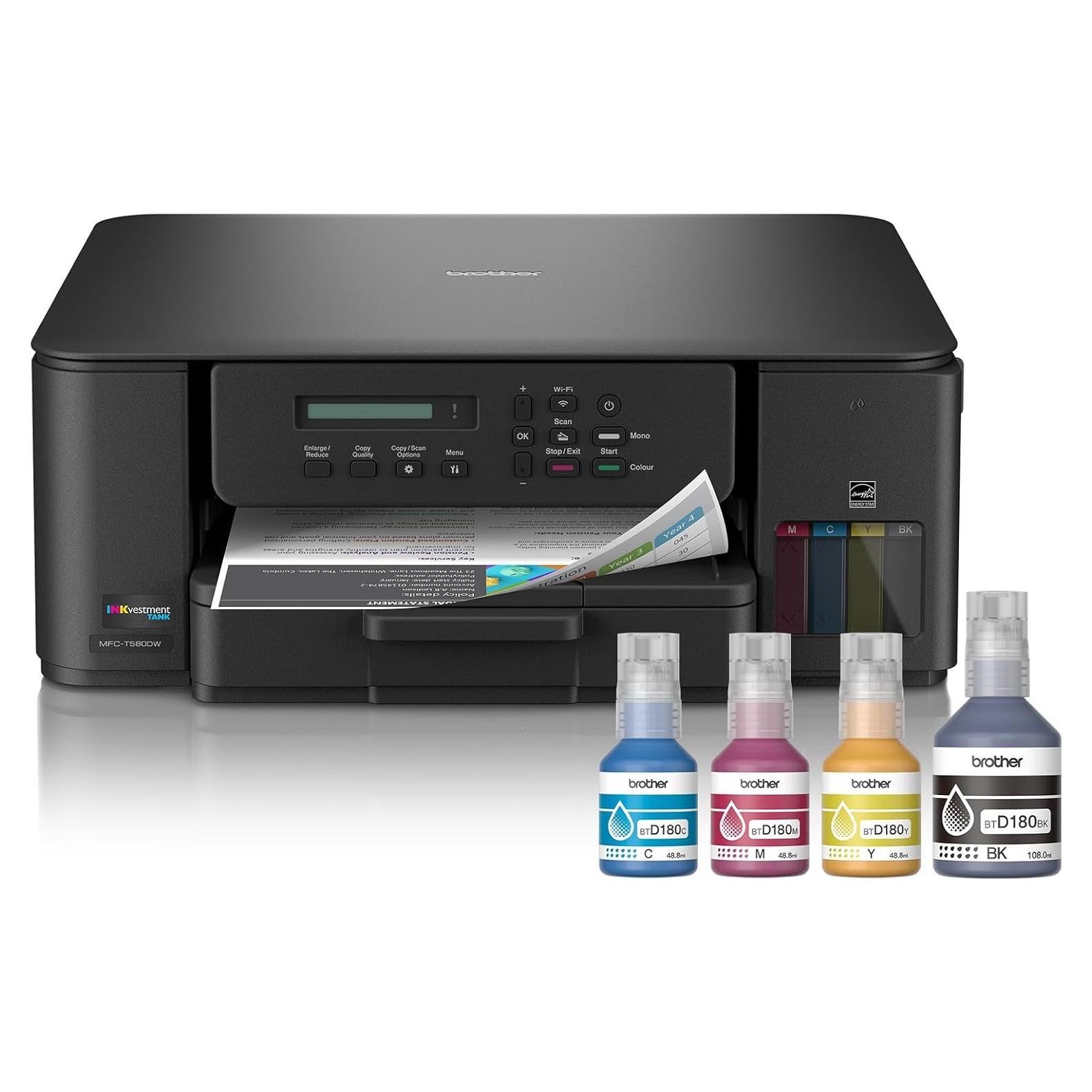 Impresora Multifuncional Brother MFC-T580DW Inalámbrica a Color