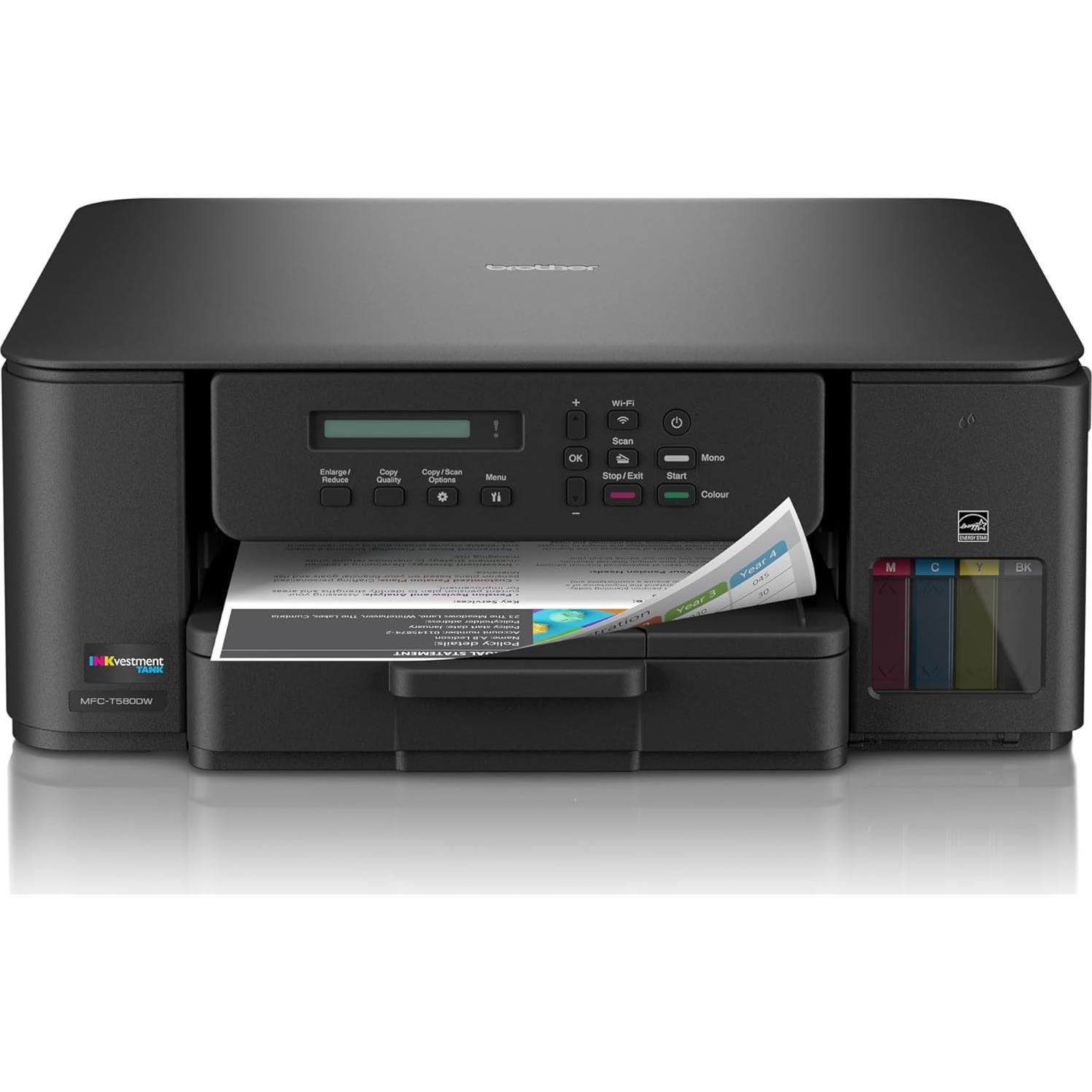 Impresora Multifuncional Brother MFC-T580DW Inalámbrica a Color