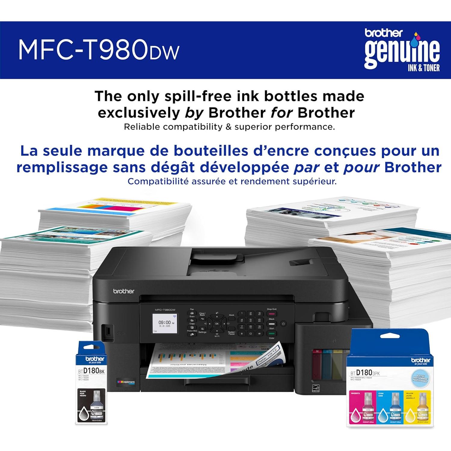 Impresora Multifuncional Brother MFC-T980DW a Color WiFi