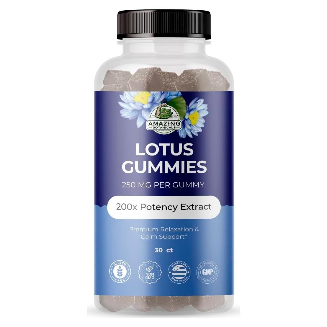 Gomitas de Flor de Loto Amazing Botanicals 250mg - 30 Unidades