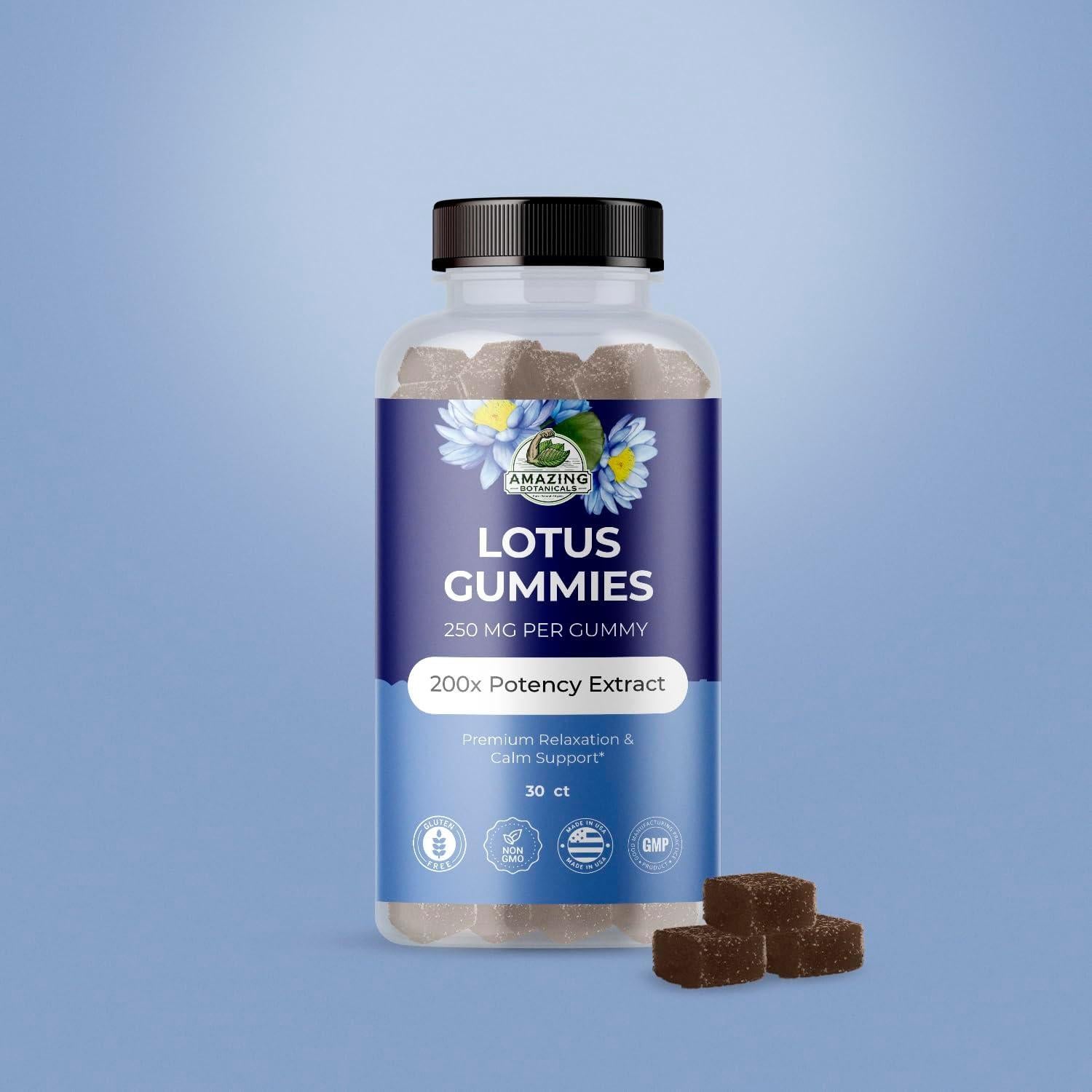 Gomitas de Flor de Loto Amazing Botanicals 250mg - 30 Unidades