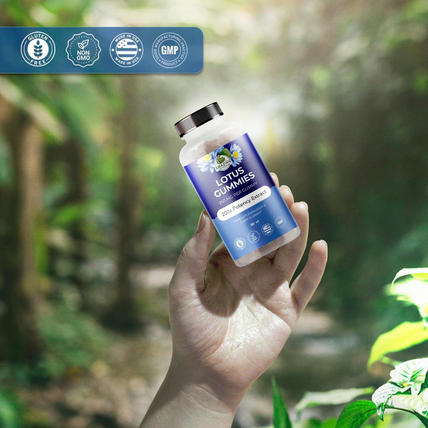 Gomitas de Flor de Loto Amazing Botanicals 250mg - 30 Unidades