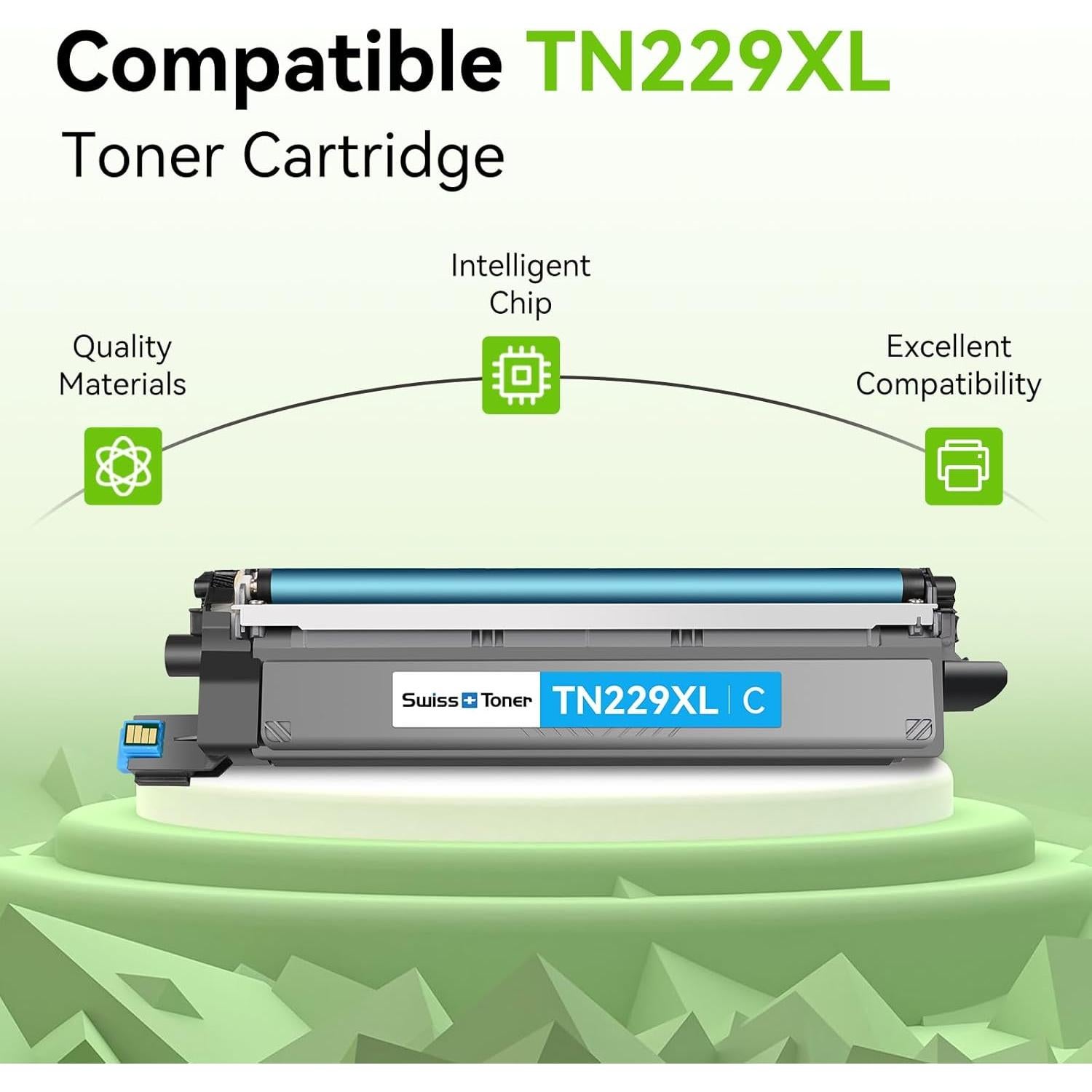 Cartuchos de Tóner TN229XL Suizo 4 Piezas para Brother