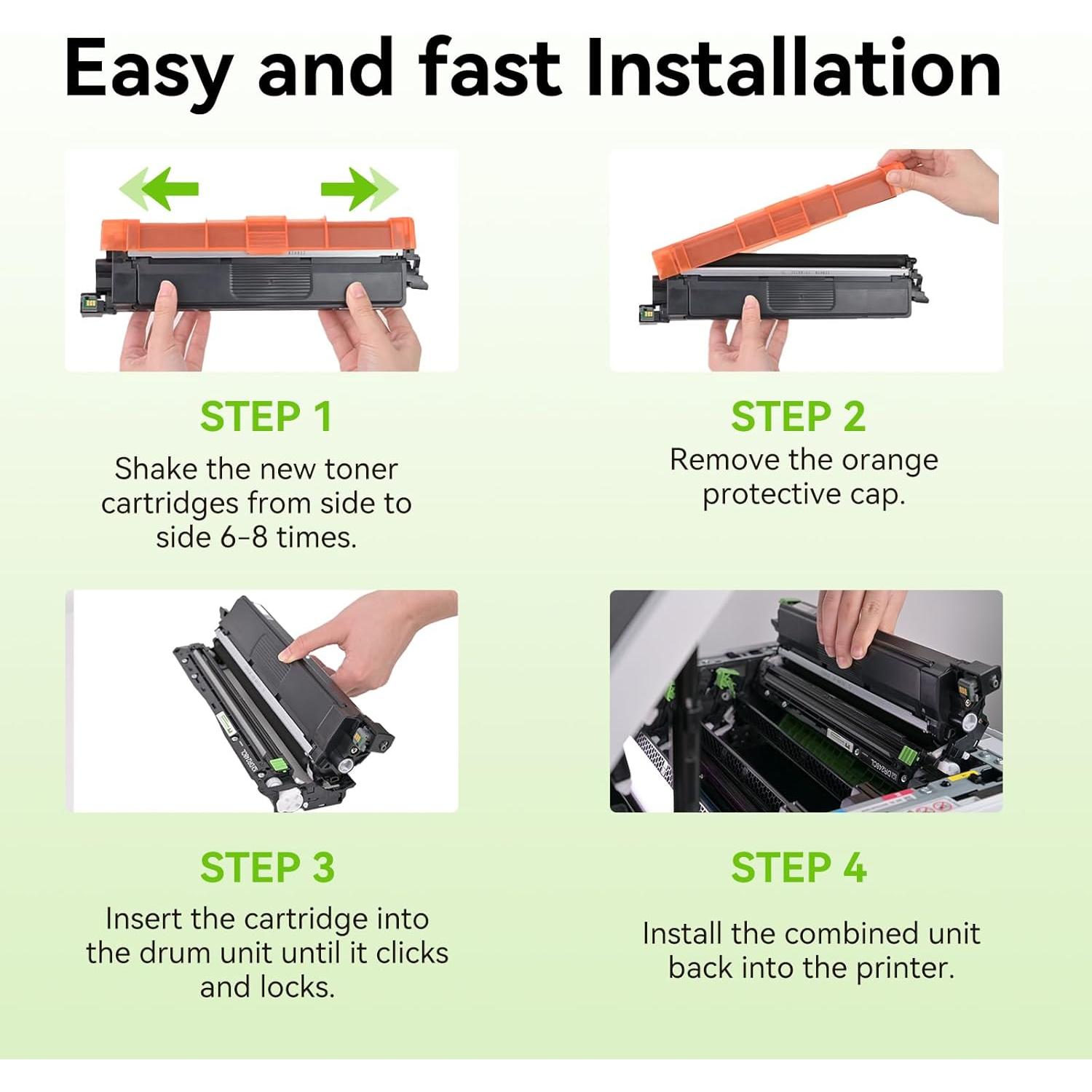 Cartuchos de Tóner TN229XL Suizo 4 Piezas para Brother