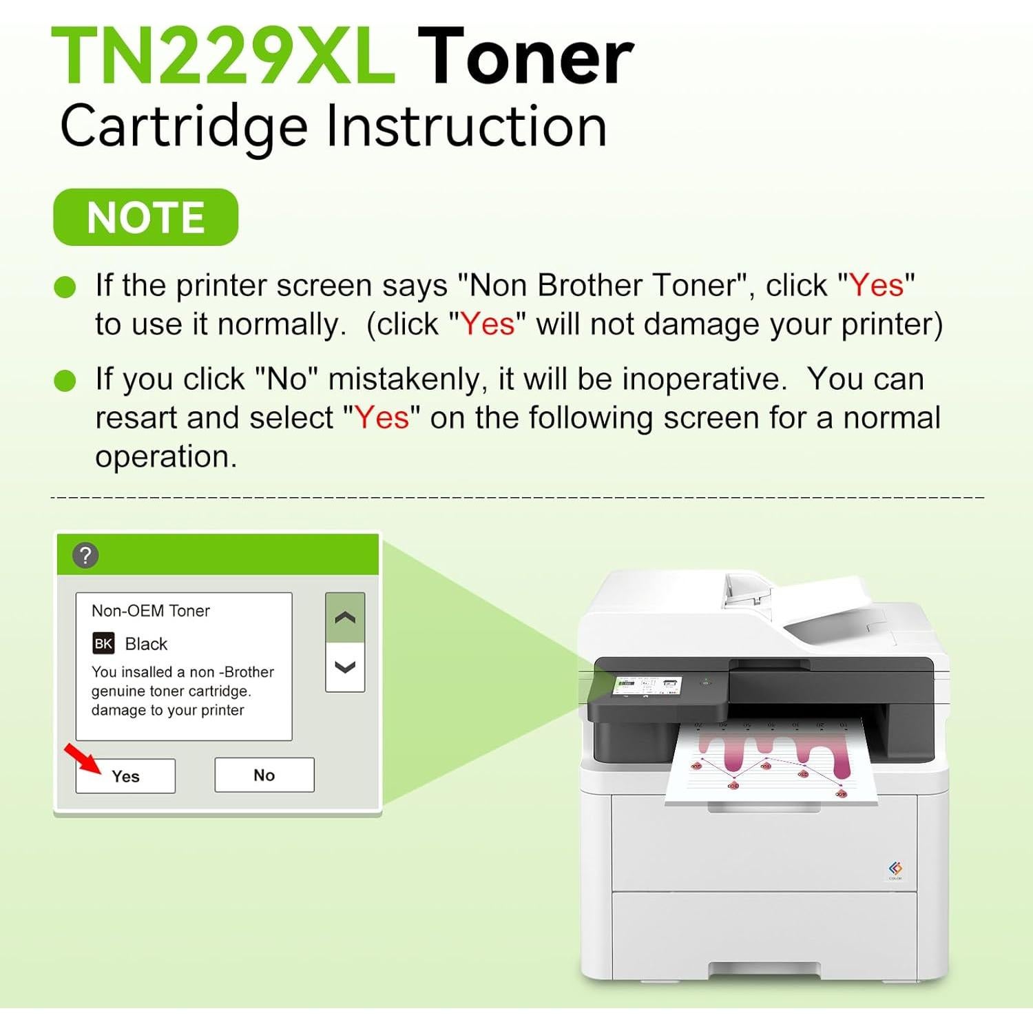 Cartuchos de Tóner TN229XL Suizo 4 Piezas para Brother