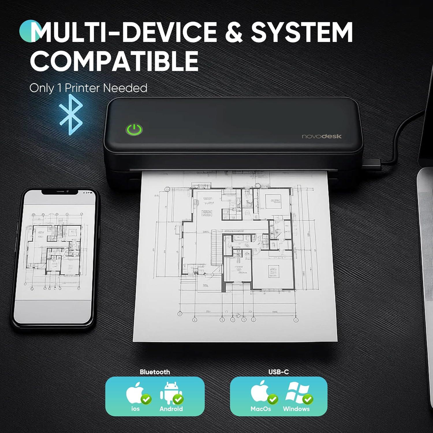 Impresora Térmica Portátil Deli AZ5005 Bluetooth 300DPI
