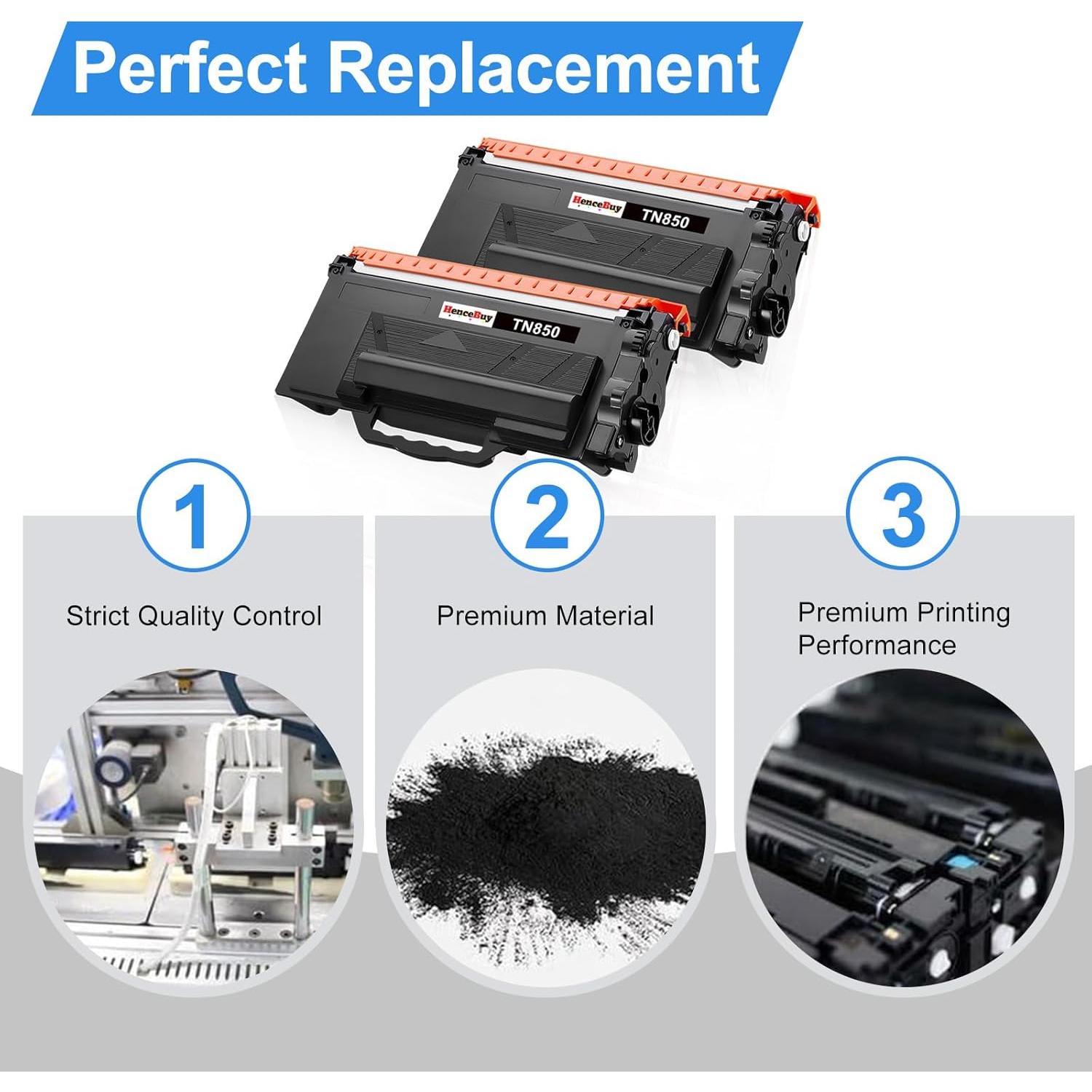 Cartucho de Tóner TN850 Alto Rendimiento HenceBuy - Paquete de 2