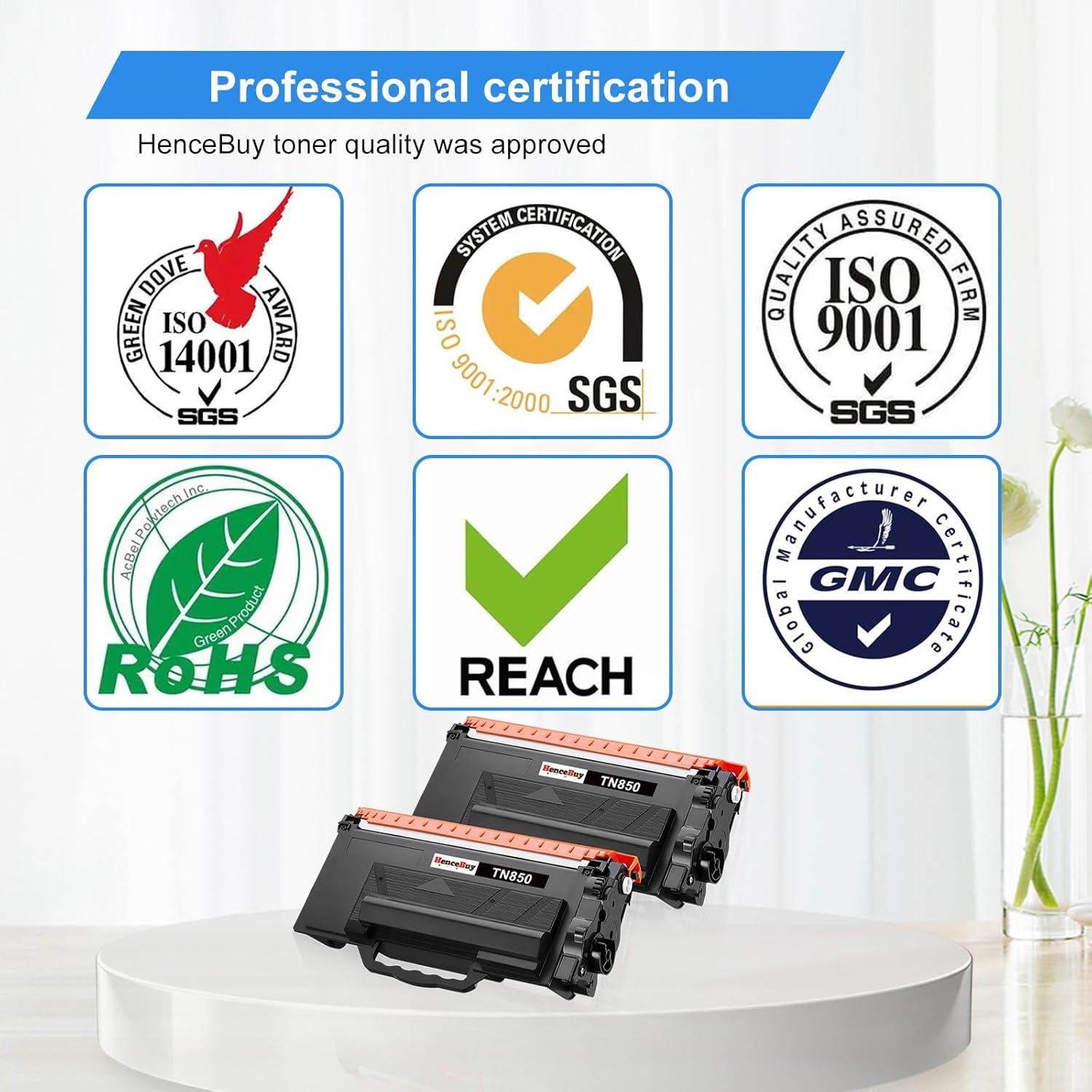 Cartucho de Tóner TN850 Alto Rendimiento HenceBuy - Paquete de 2