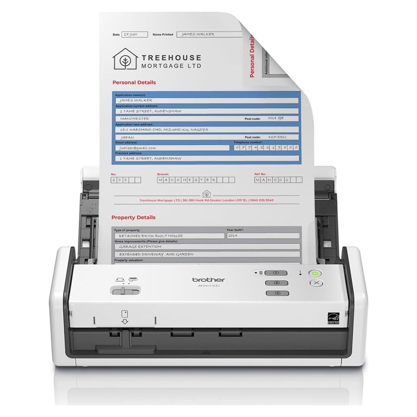 Escáner Compacto Brother ADS-1300 | 30ppm | Doble Cara