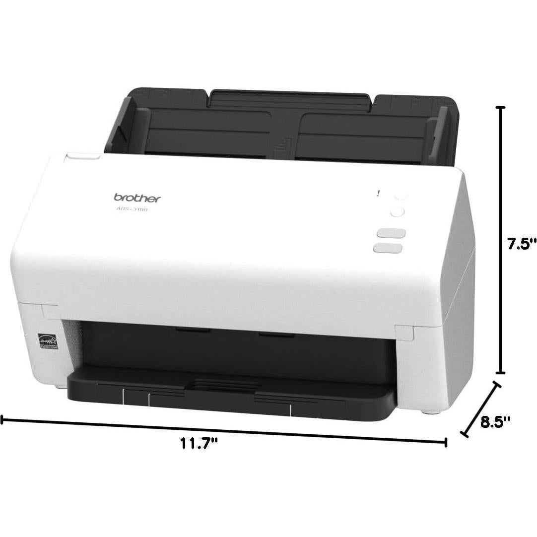 Escáner de Escritorio Brother ADS-3100 | 40ppm, Compacto, 2.77kg