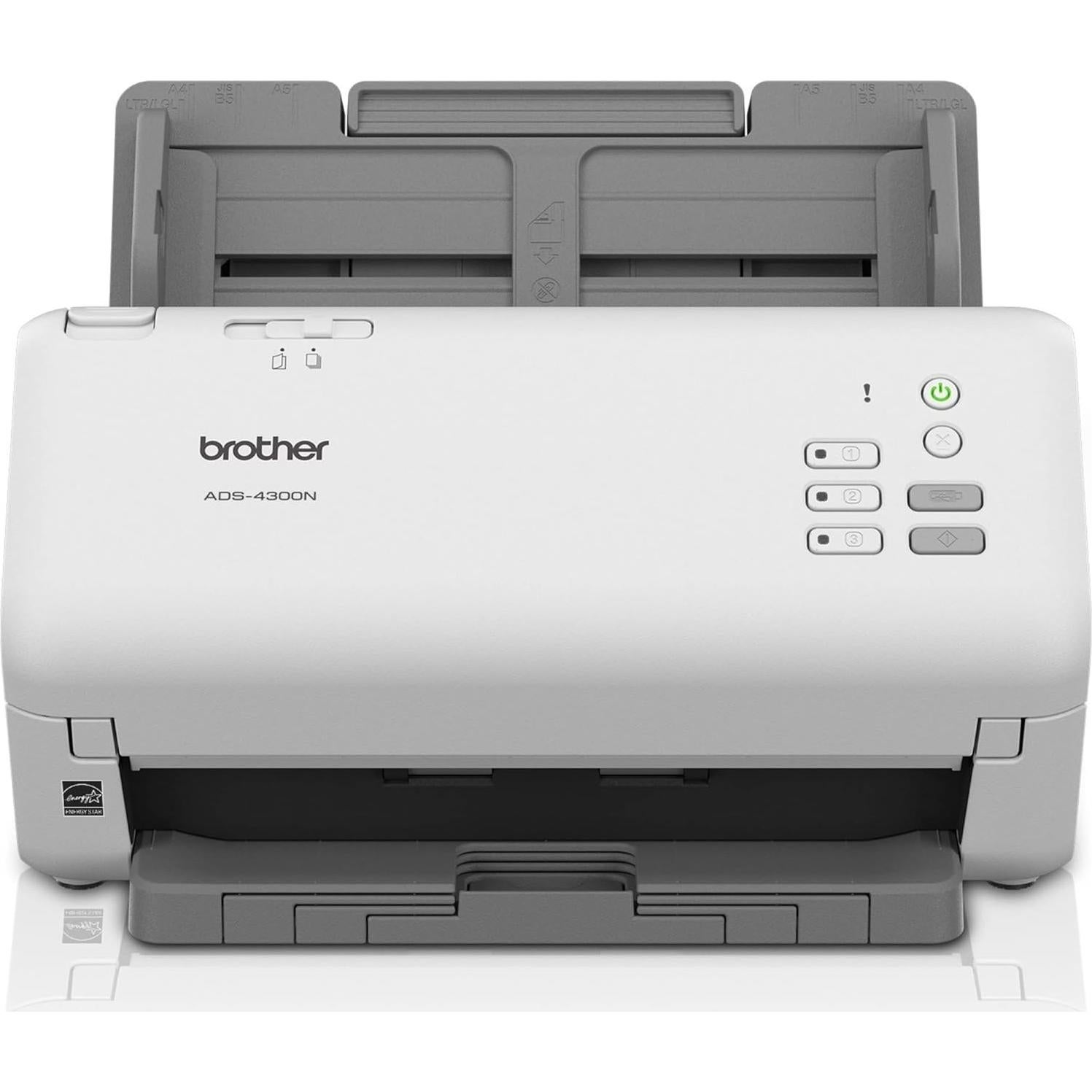 Escáner de Escritorio Brother ADS-4300N, 40ppm, Dúplex, Ethernet