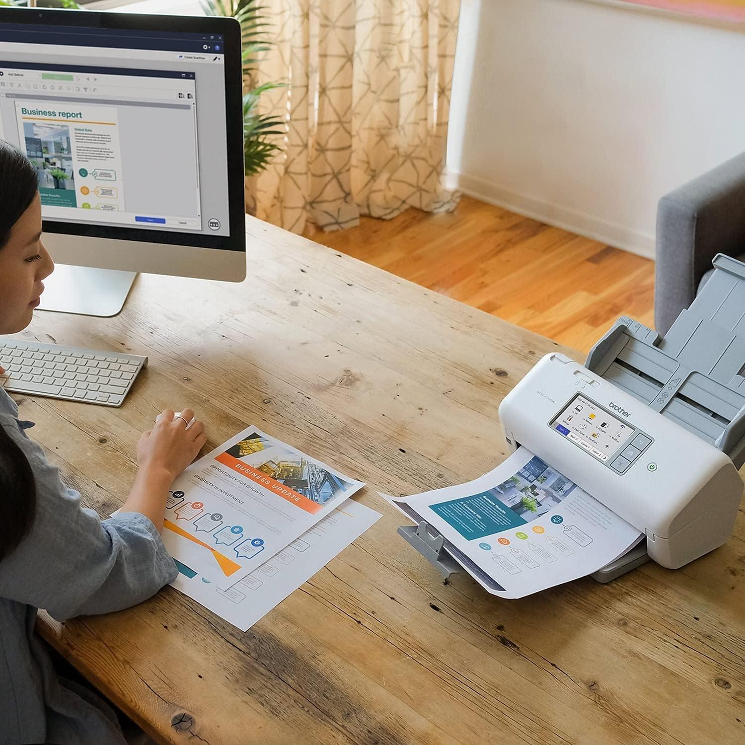 Escáner de escritorio Brother ADS-4700W 40ppm WiFi ADF 80pág