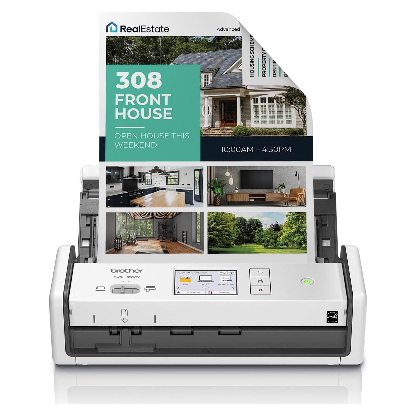 Escáner Compacto Brother ADS-1800W Inalámbrico 30ppm