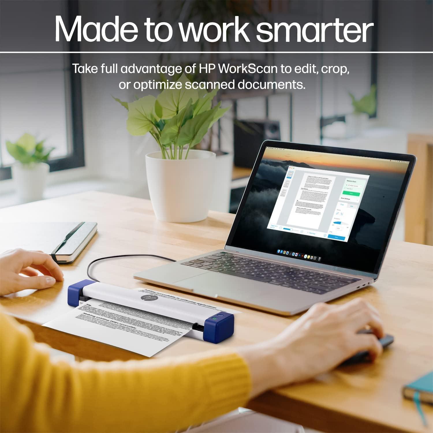 Escáner de Documentos HPPS100 USB Portátil 15ppm 1200dpi