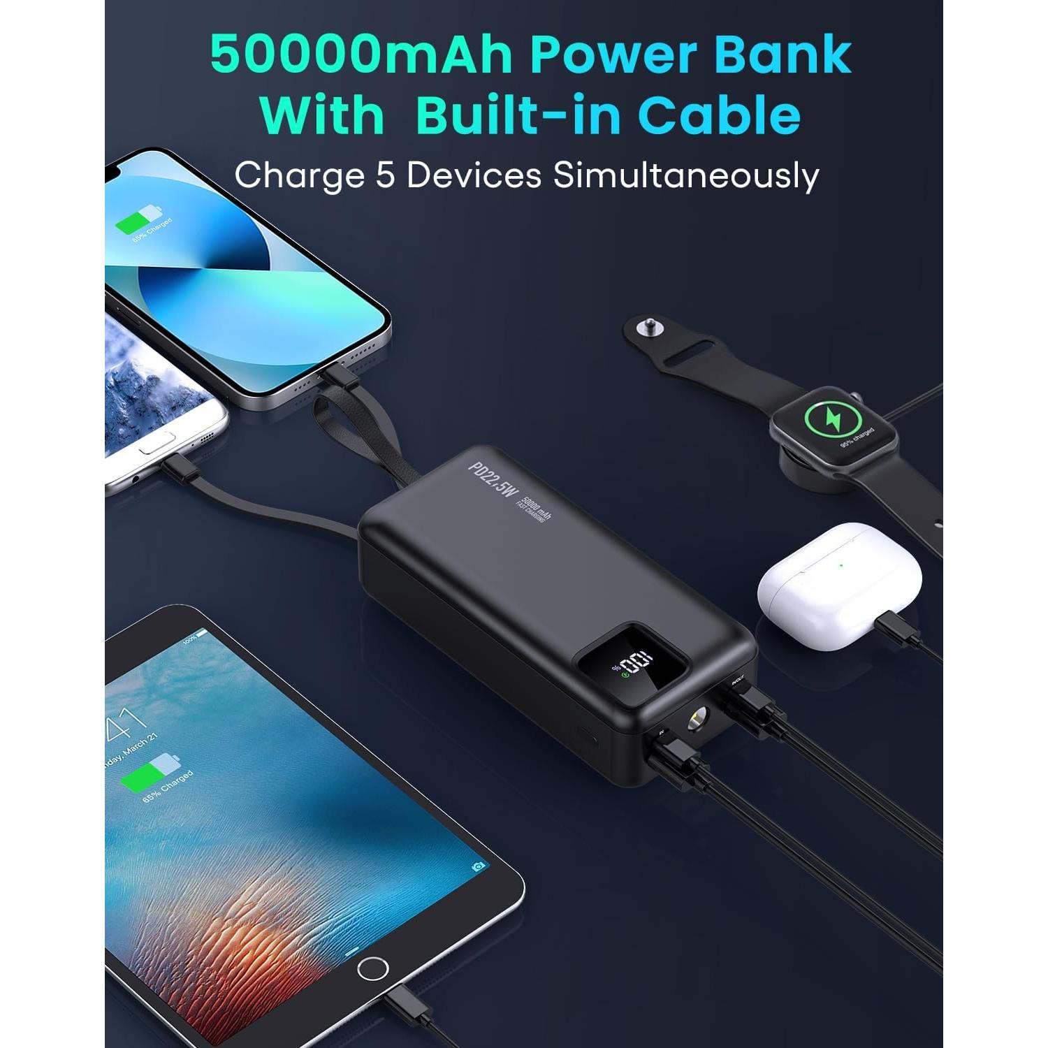 Banco de Energía DONG GUANG 50000mAh Carga Rápida USB-C