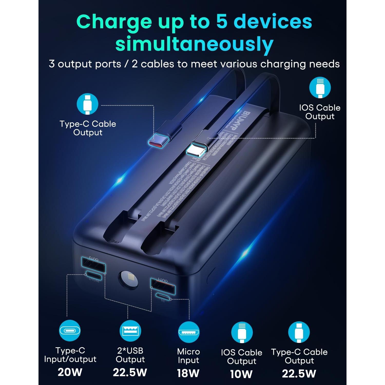 Banco de Energía DONG GUANG 50000mAh Carga Rápida USB-C