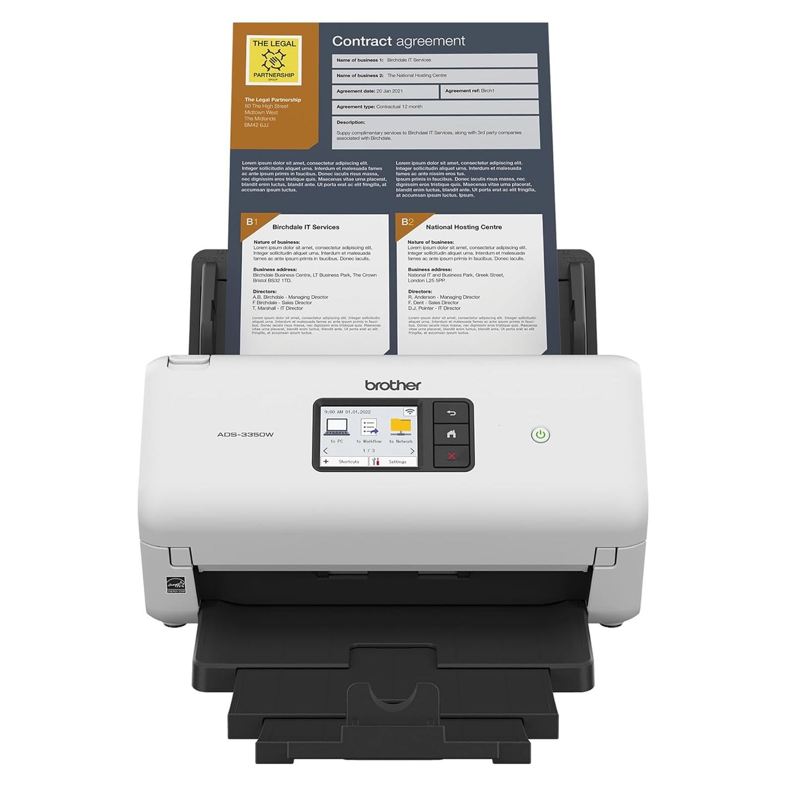 Escáner de Escritorio Inalámbrico Brother ADS-3350W 40ppm