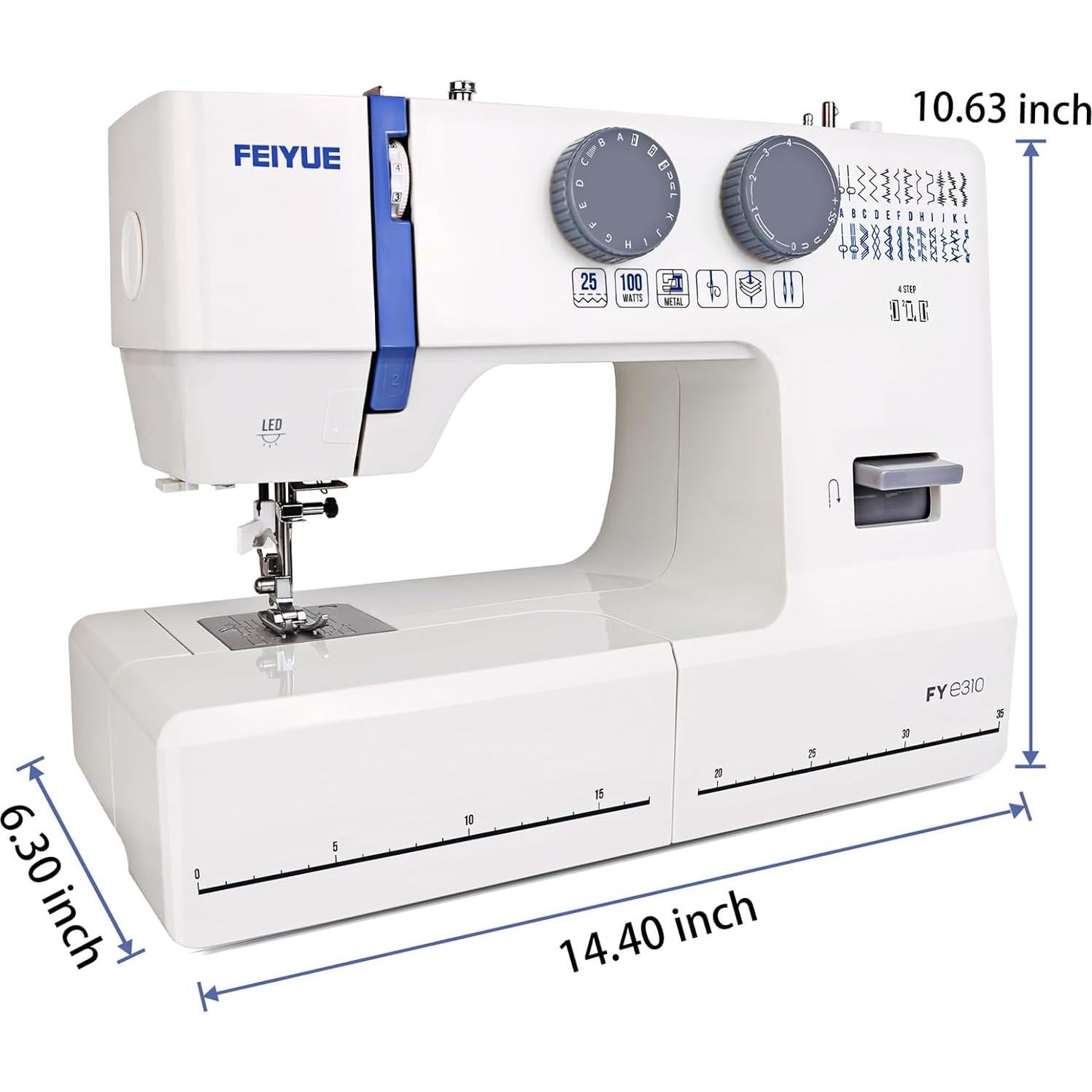 Máquina de Coser FEIYUE FYe310 con Motor Servo y 25 Puntadas