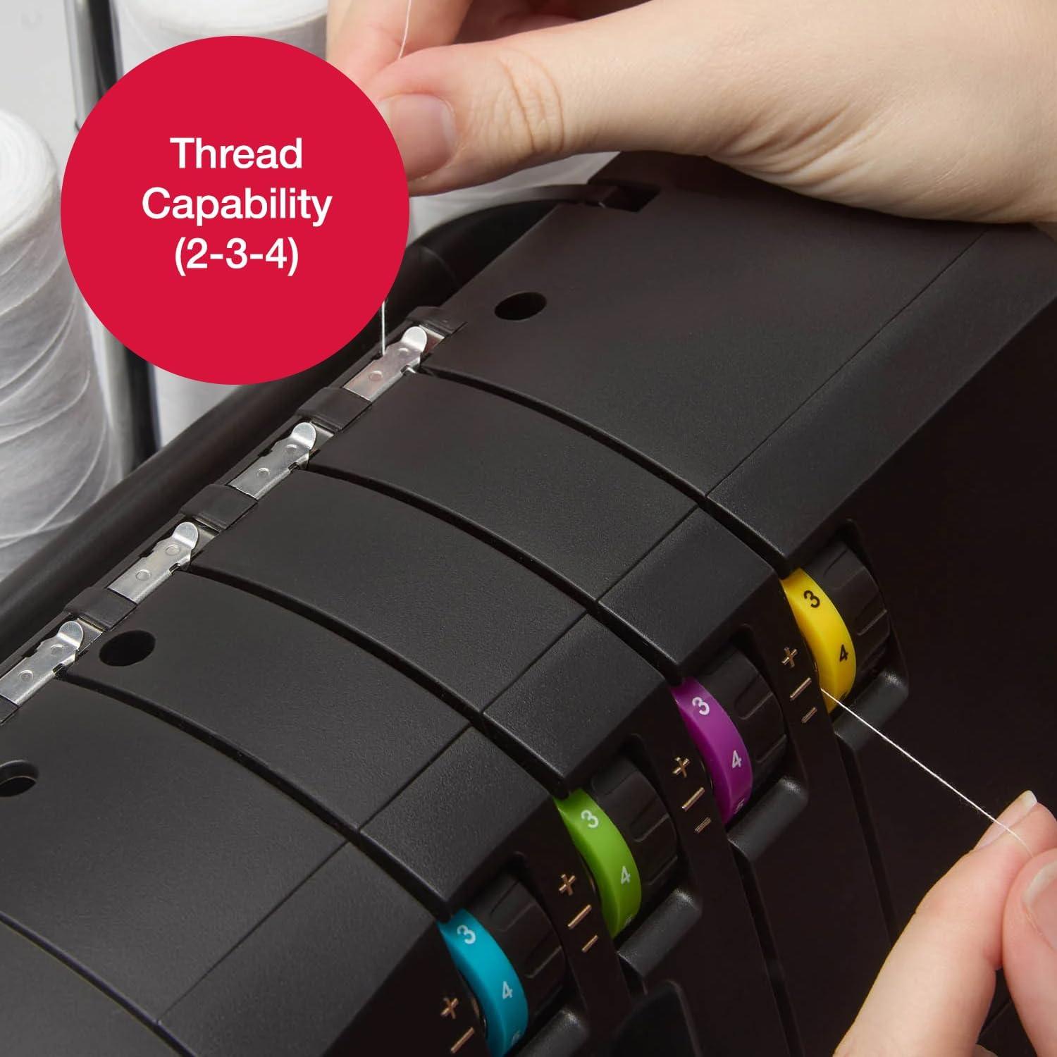 Máquina de Coser Overlock SINGER HD0500S 2/3/4 Hilos 1300 PPM