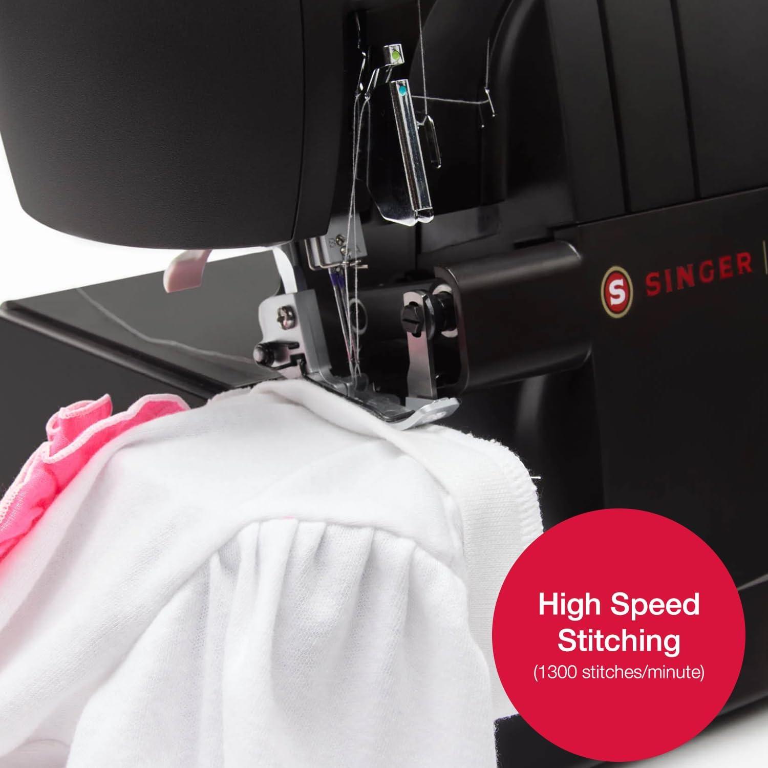 Máquina de Coser Overlock SINGER HD0500S 2/3/4 Hilos 1300 PPM