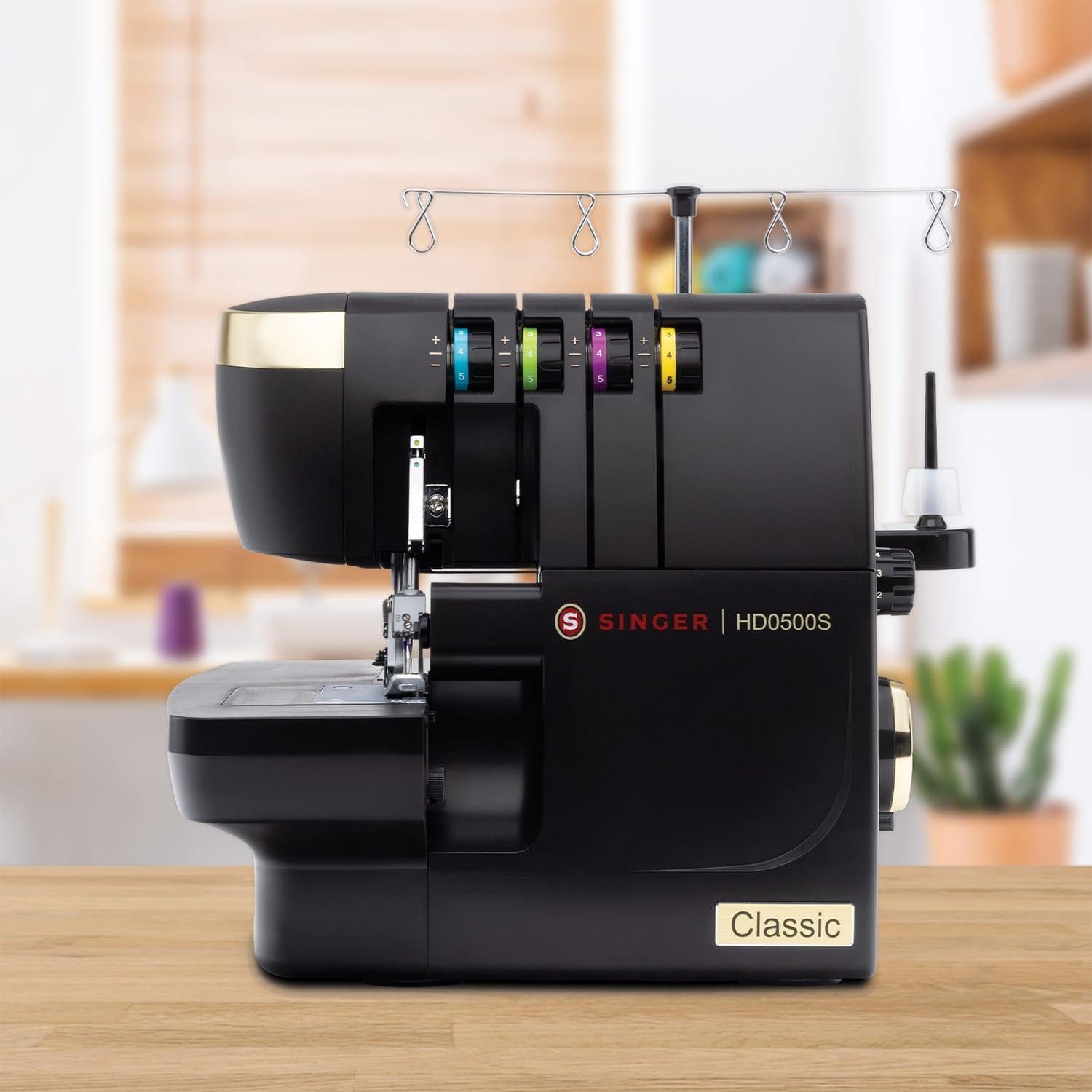 Máquina de Coser Overlock SINGER HD0500S 2/3/4 Hilos 1300 PPM