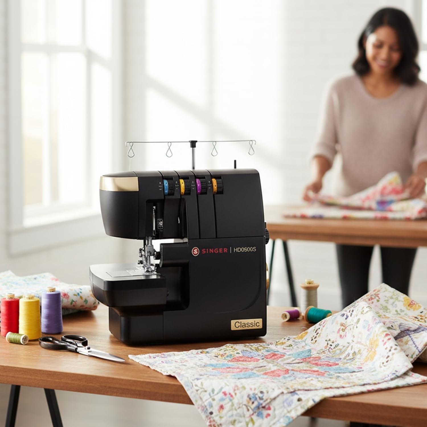 Máquina de Coser Overlock SINGER HD0500S 2/3/4 Hilos 1300 PPM