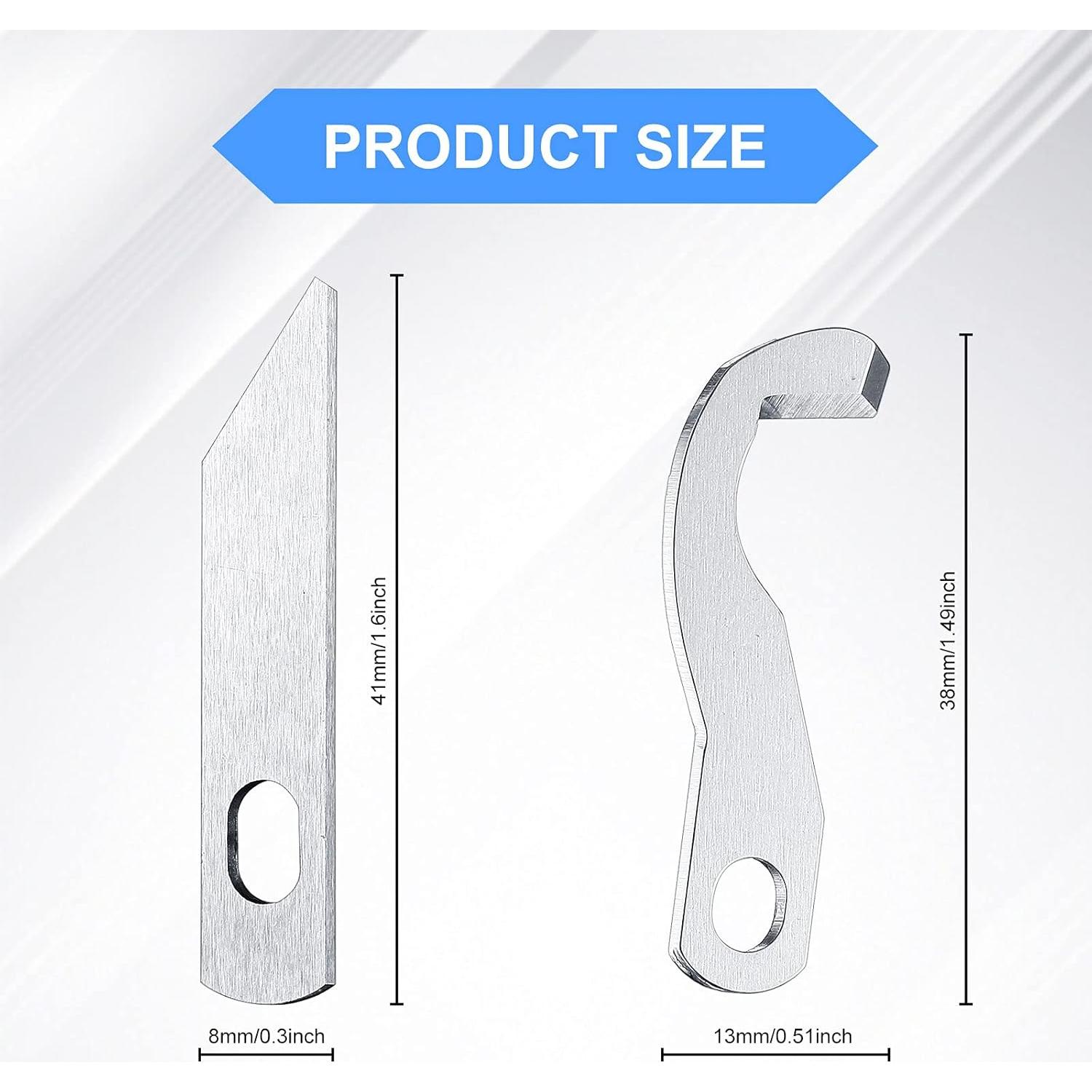 Juego de 4 cuchillas de overlock ZHEHAO para máquina de coser