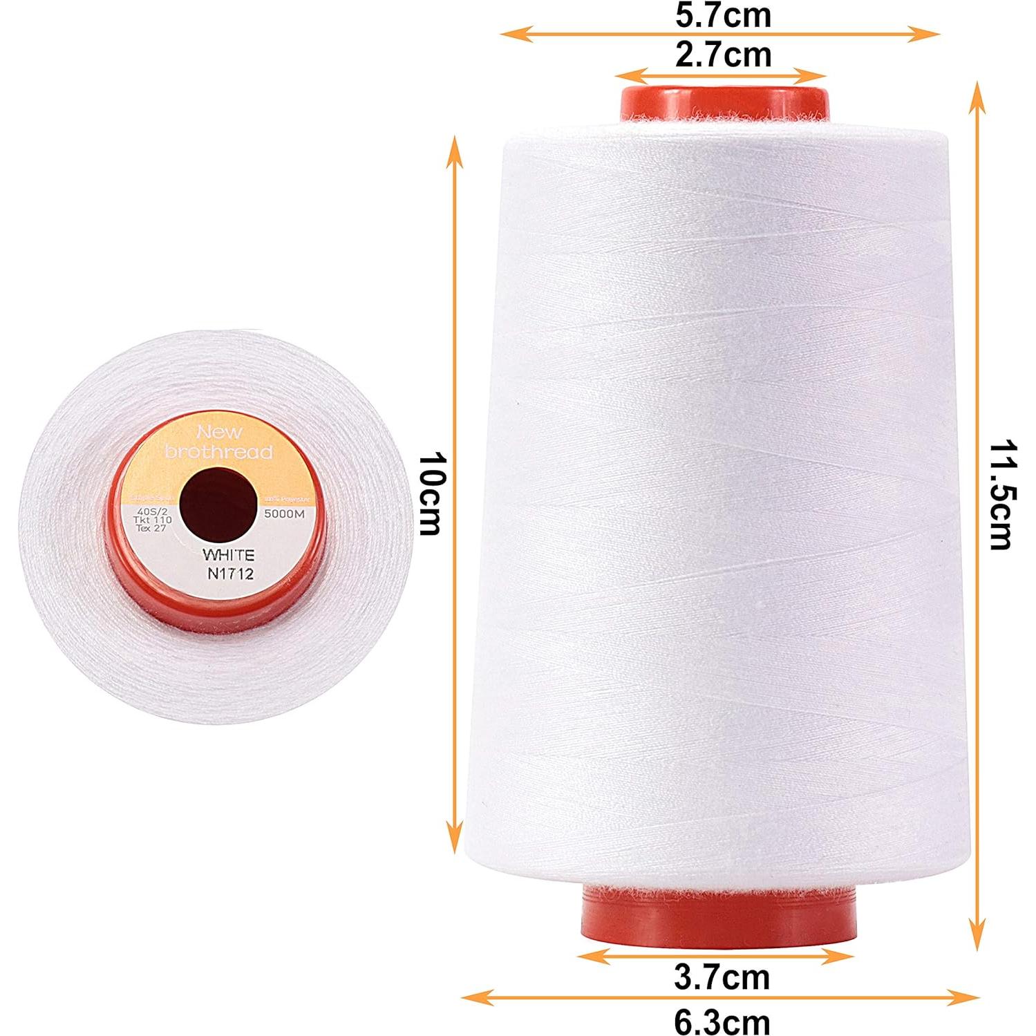 Hilo de Poliester New brothread 4 Conos 20000m Blanco 40S/2