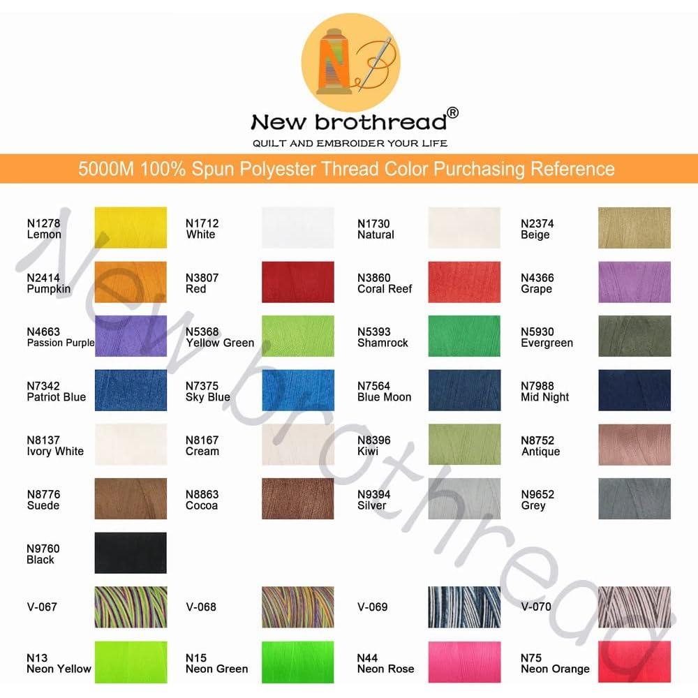 Hilo de Poliester New brothread 4 Conos 20000m Blanco 40S/2