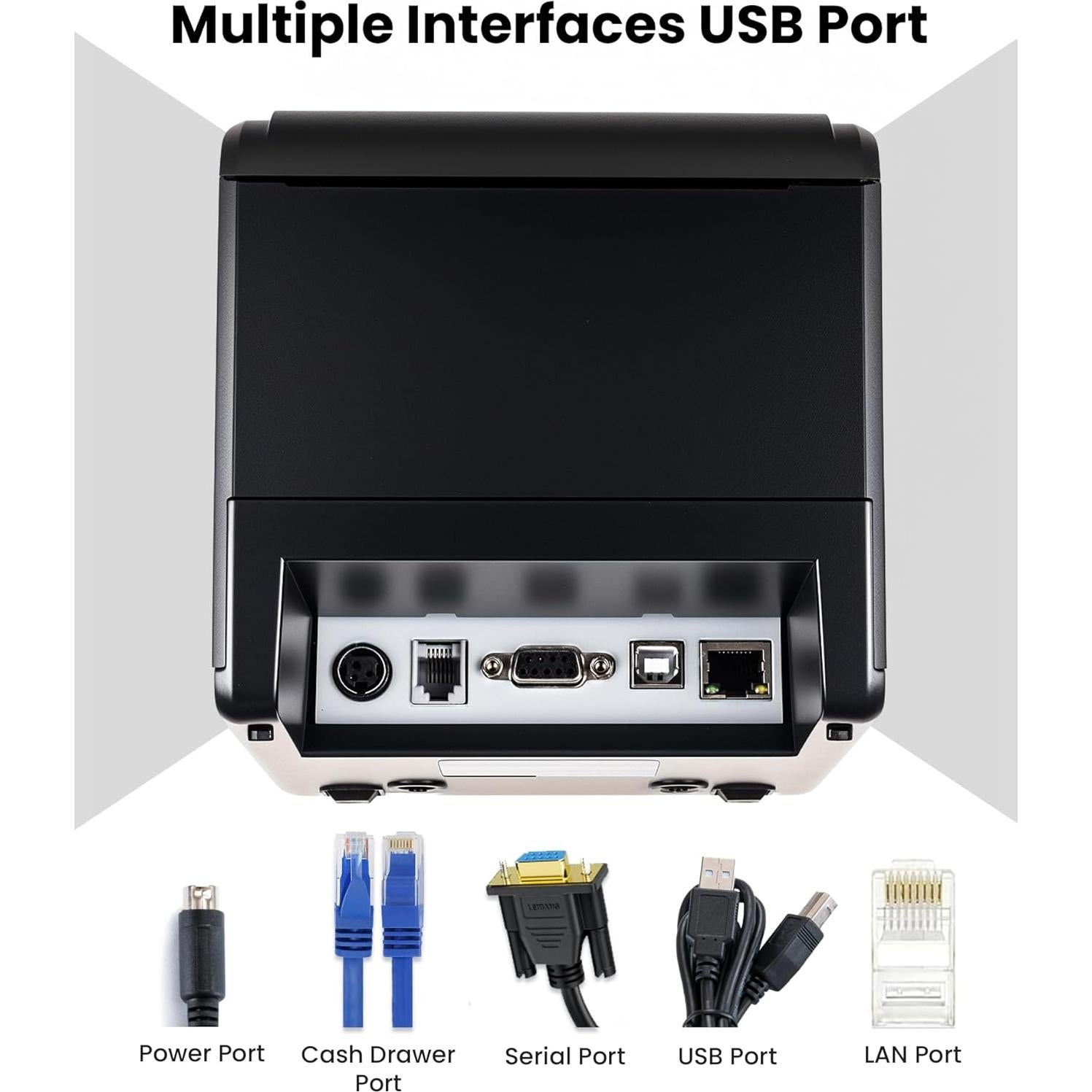 Impresora Térmica de Recibos VRETTI 80mm USB Serial LAN