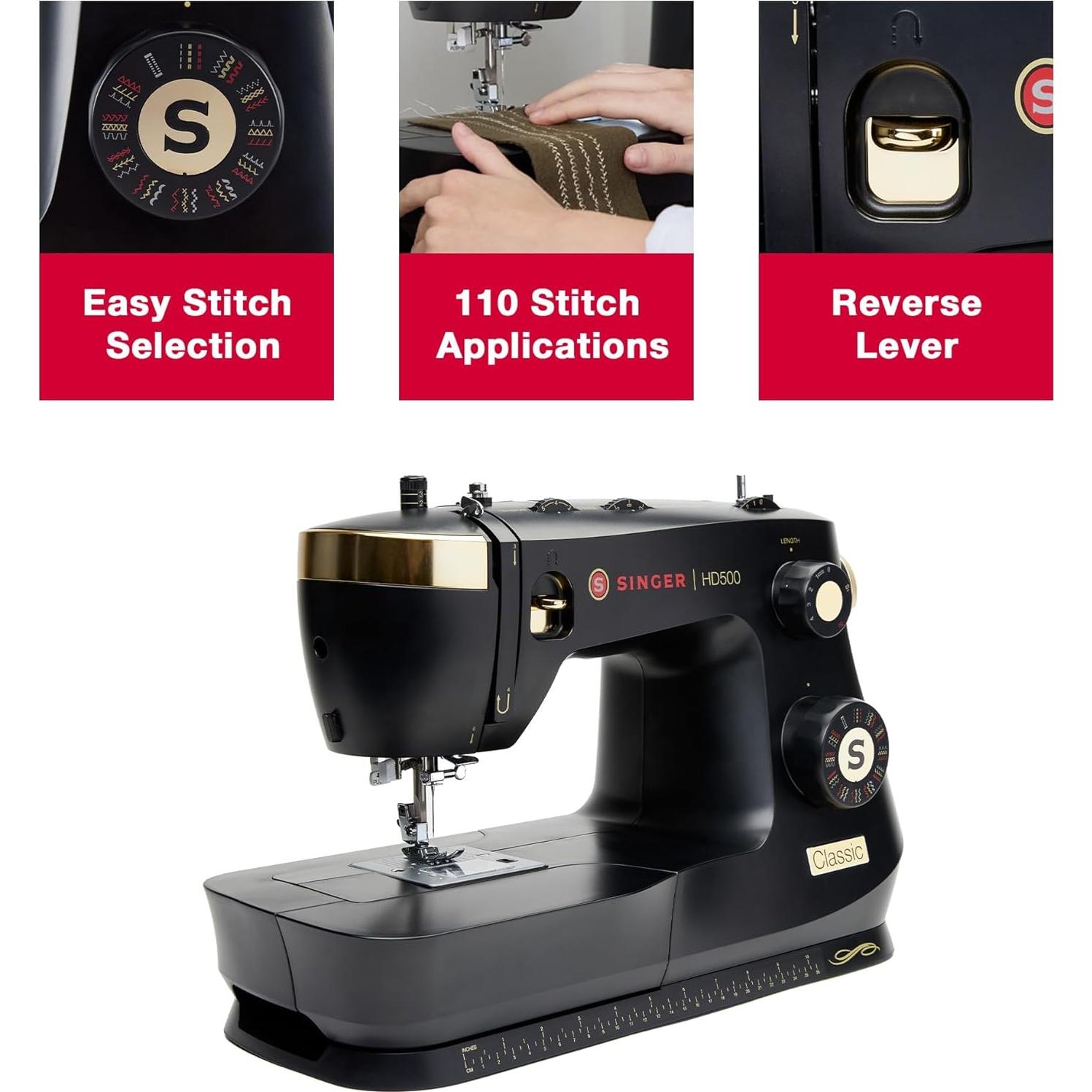 Máquina de Coser SINGER HD500 Clásica con Estuche Duro