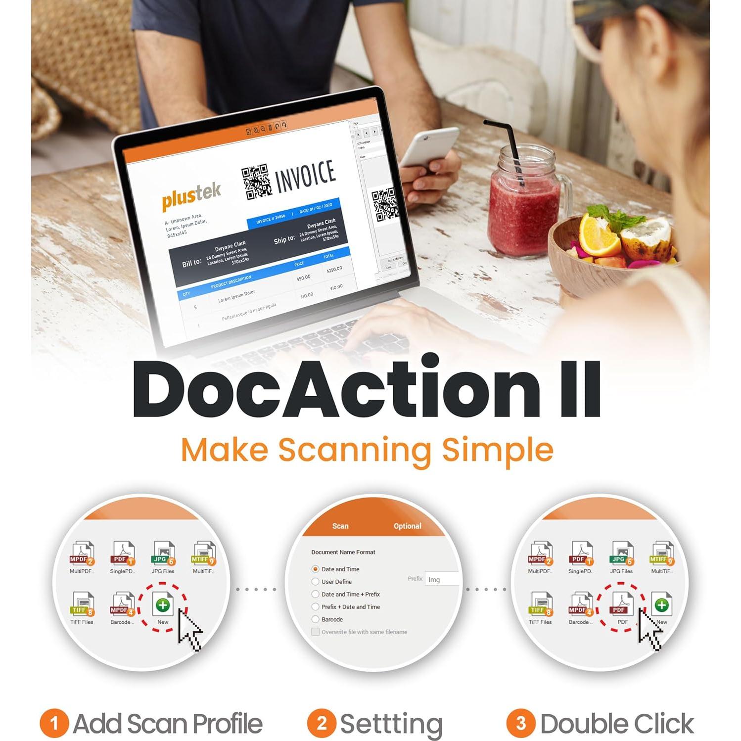 Escáner Doble Cara Plustek PS188 ADF 30 Páginas por Minuto