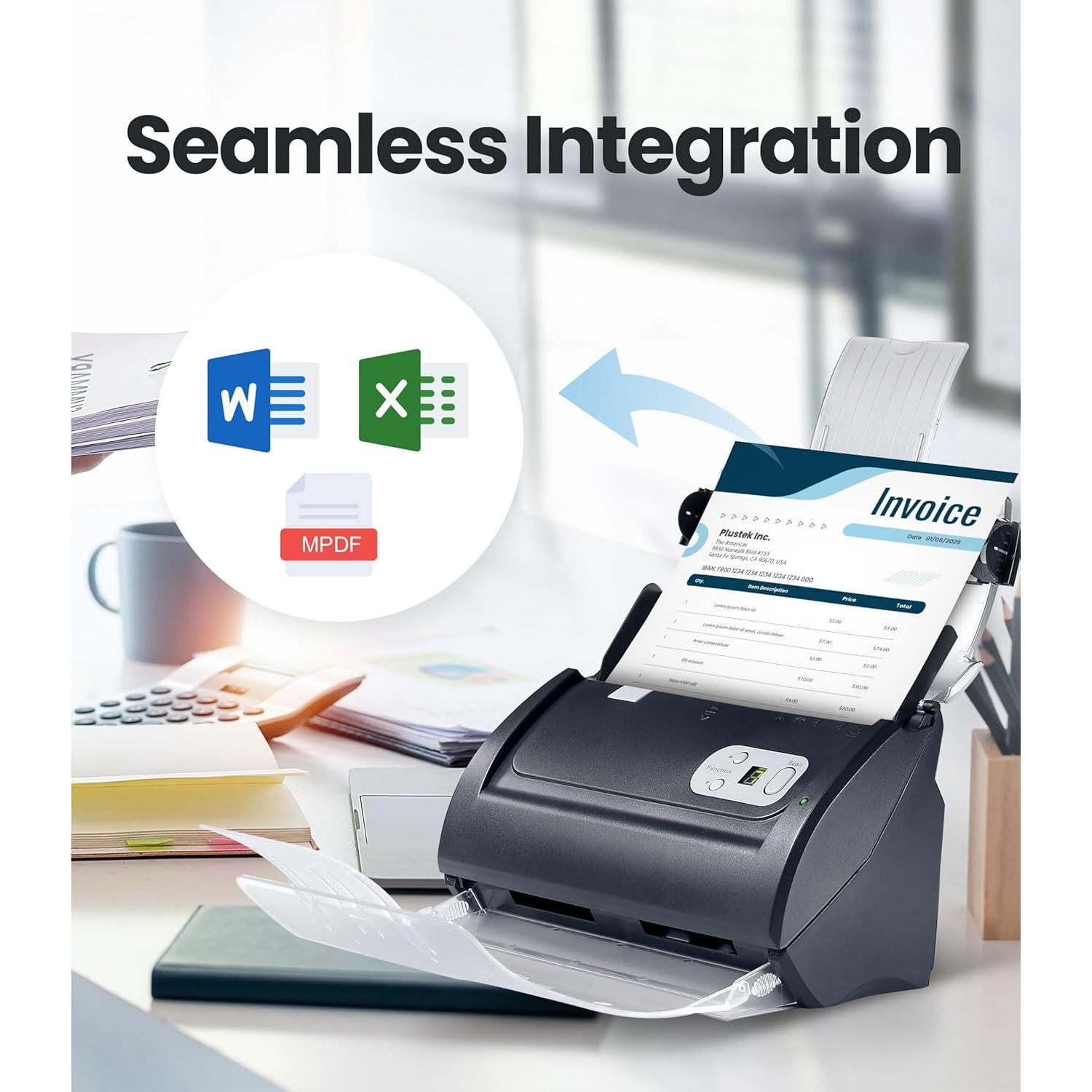 Escáner Doble Cara Plustek PS188 ADF 30 Páginas por Minuto