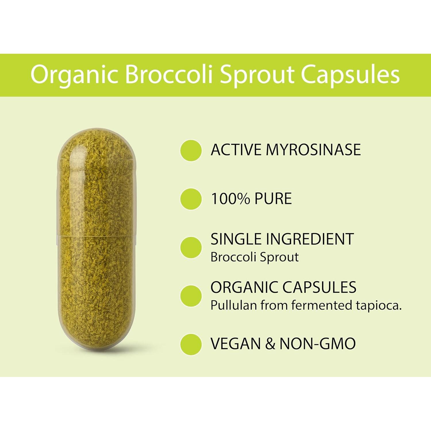 Cápsulas de Brote de Brócoli Orgánico KOYAH - 60 Unidades