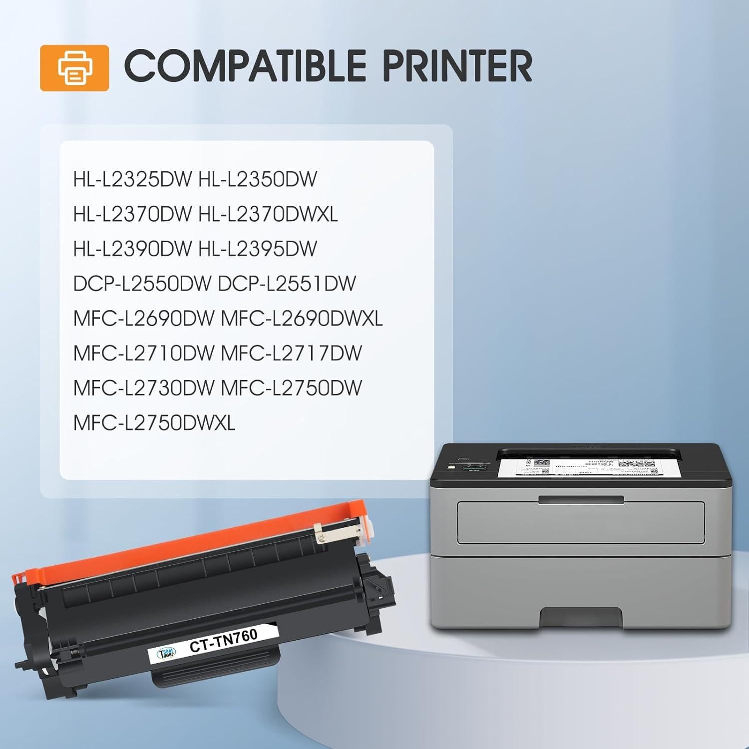 Tóner Compatible TN760 Cool Toner para Impresora Brother