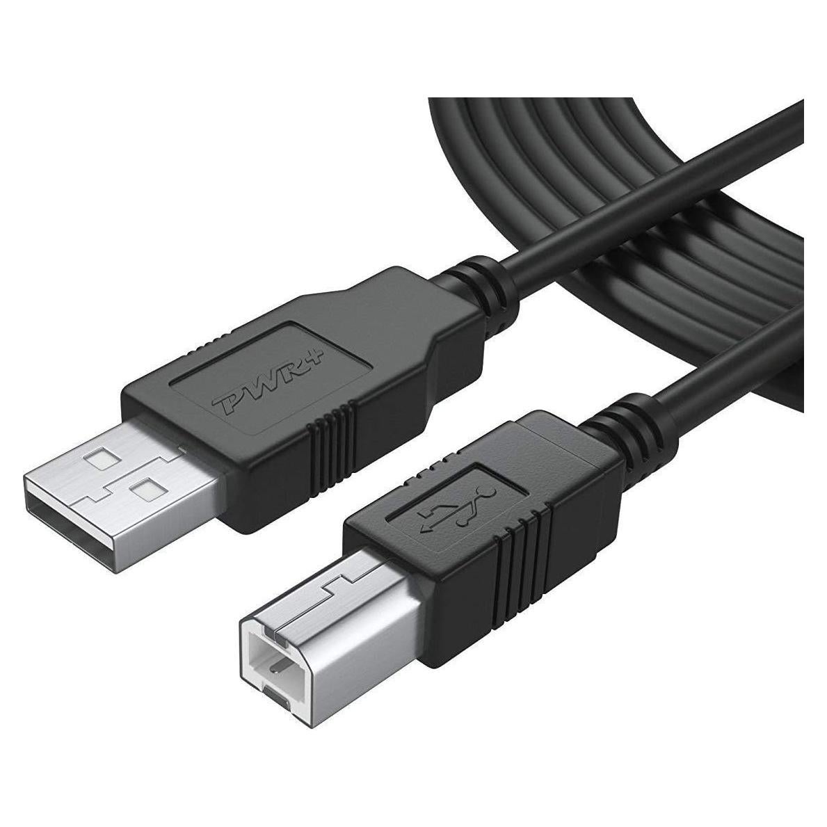 Cable USB 2.0 PWR+ Tipo A a B 12 Pies (3.66m) para Impresoras