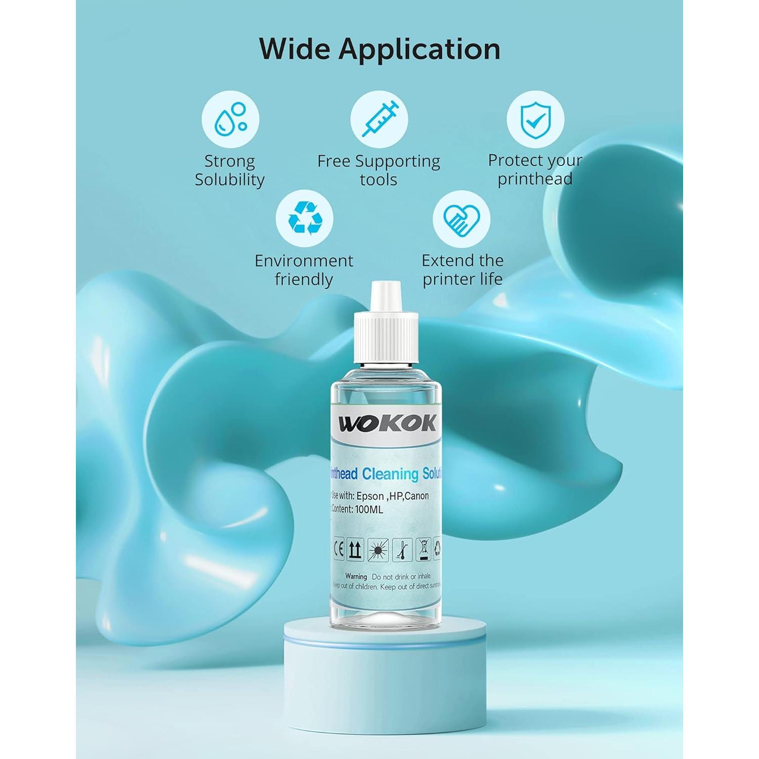 Kit de Limpieza de Cabezal de Impresora WOKOK 100ml para HP/Epson