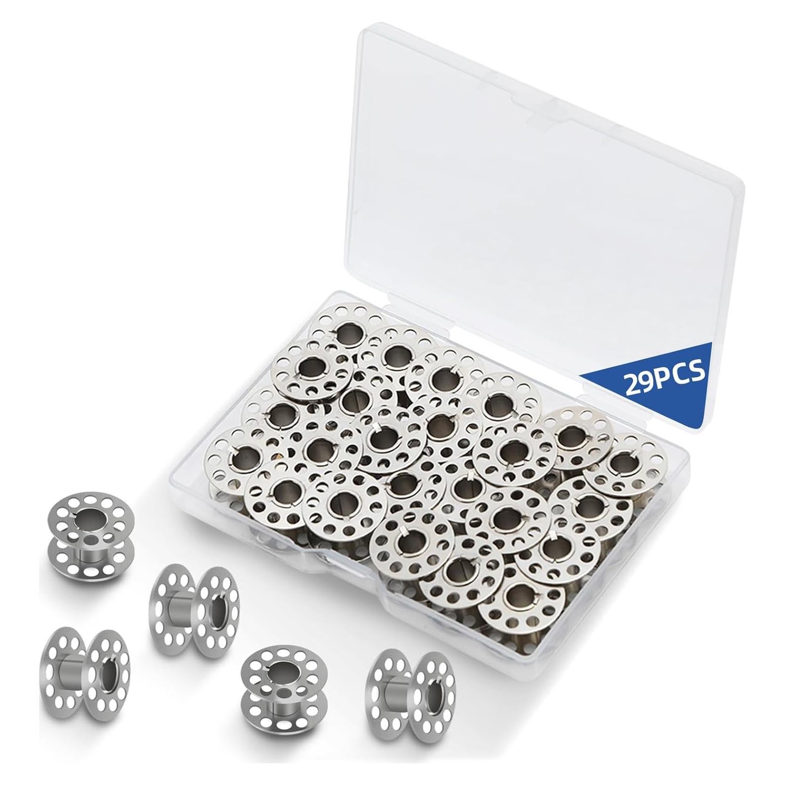 29 Bobinas de Metal Clase 15 para Máquina de Coser - Compatible con Singer, Brother, Janome