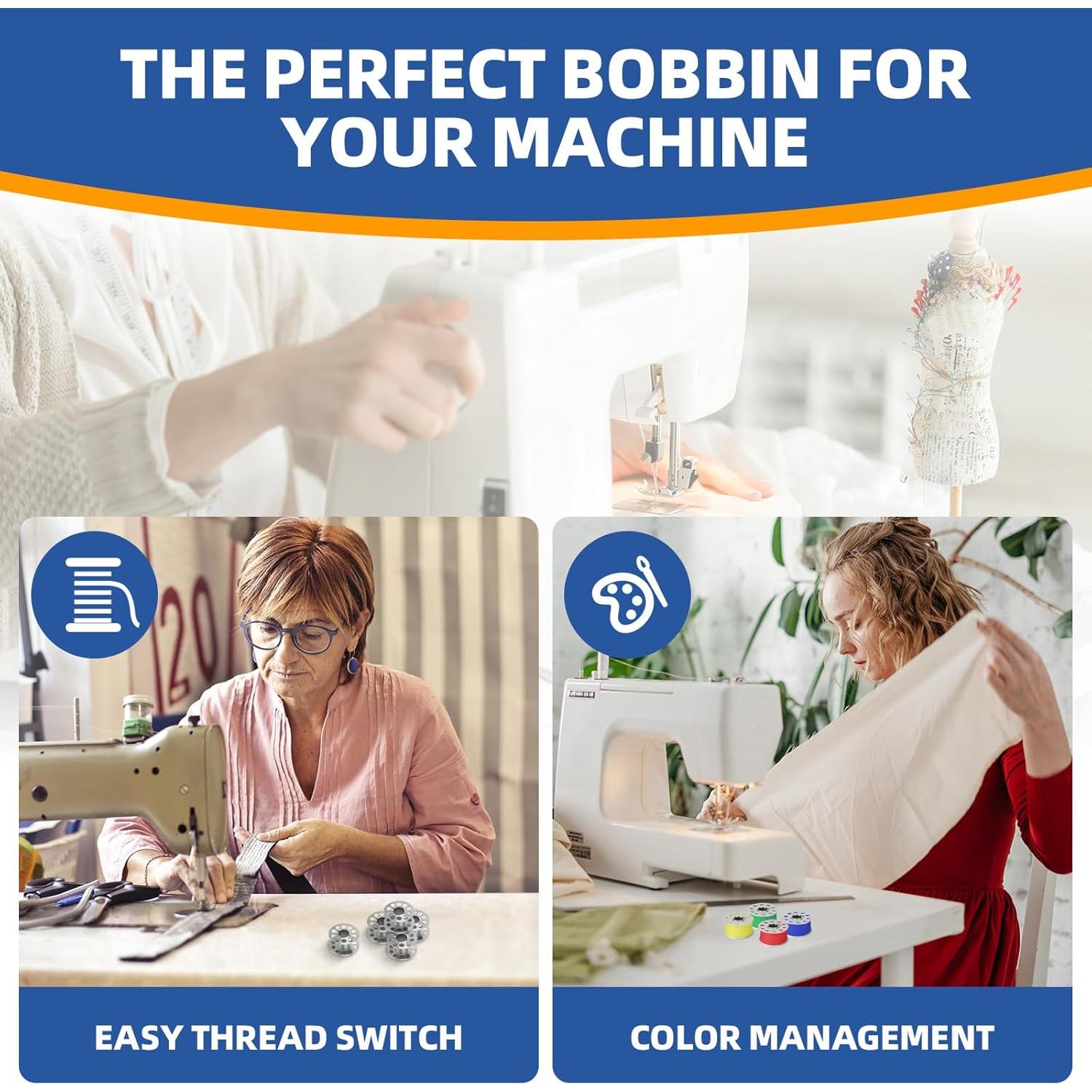 29 Bobinas de Metal Clase 15 para Máquina de Coser - Compatible con Singer, Brother, Janome