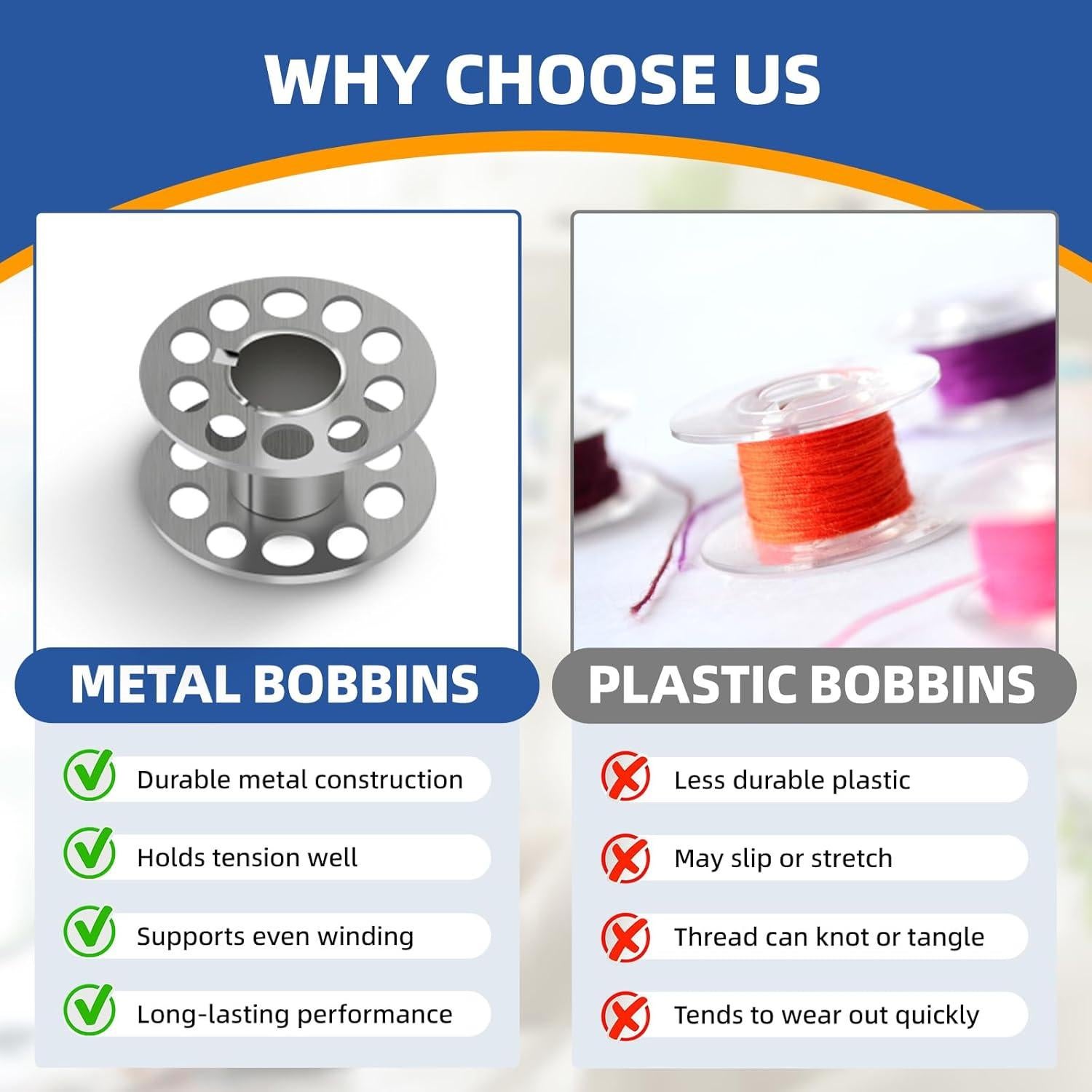 29 Bobinas de Metal Clase 15 para Máquina de Coser - Compatible con Singer, Brother, Janome