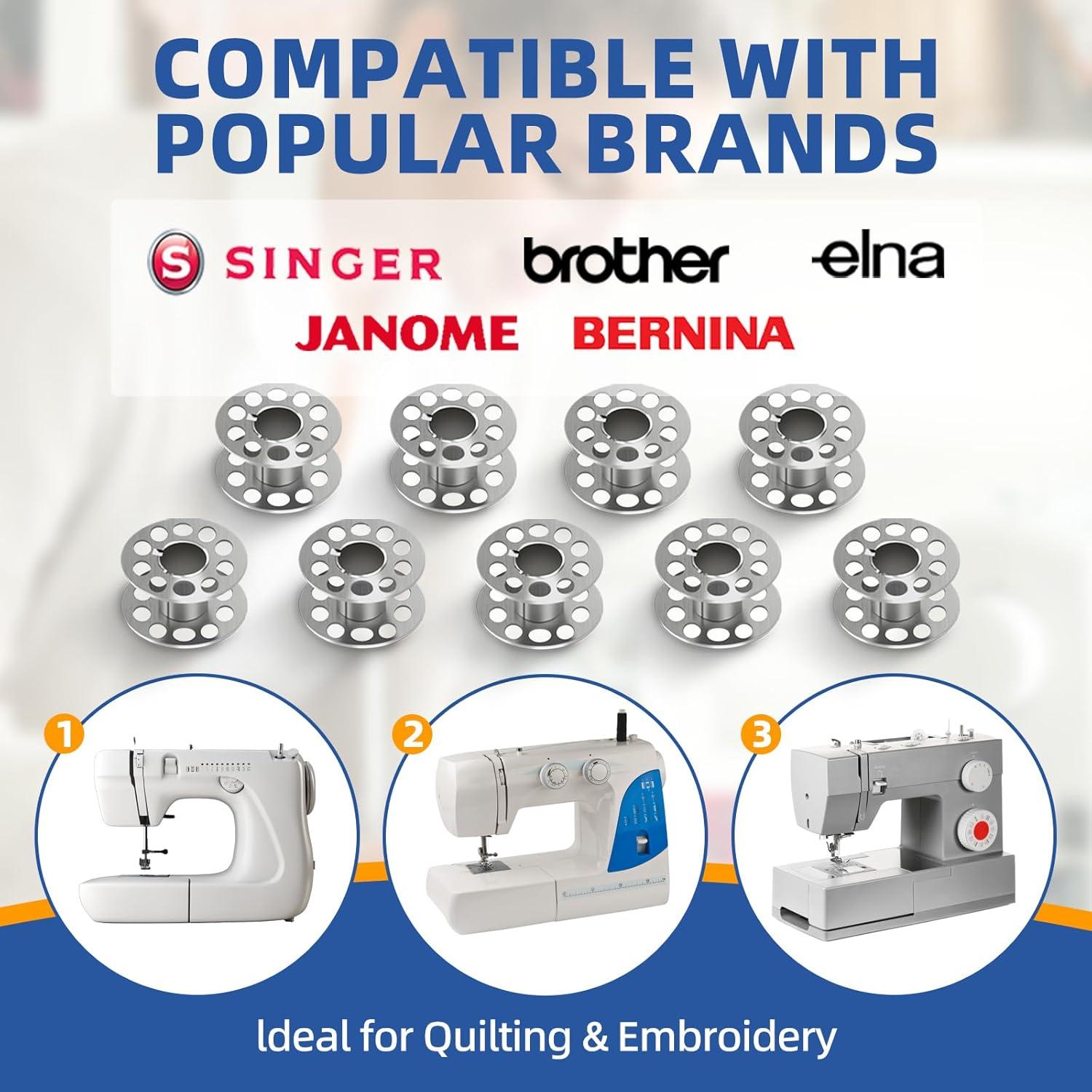 29 Bobinas de Metal Clase 15 para Máquina de Coser - Compatible con Singer, Brother, Janome