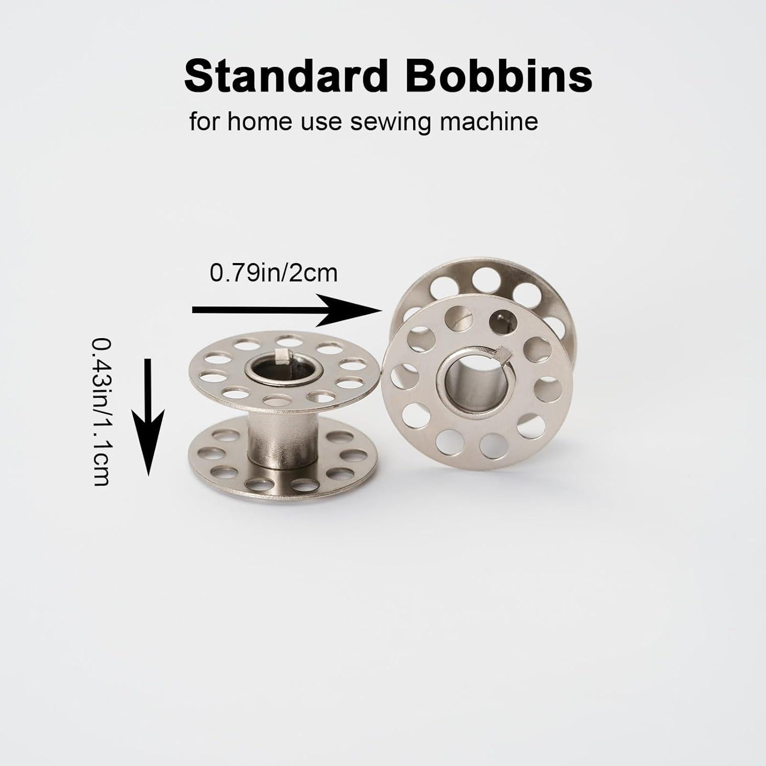 56 Bobinas de Metal Janifay para Máquina de Coser - 2 Cajas