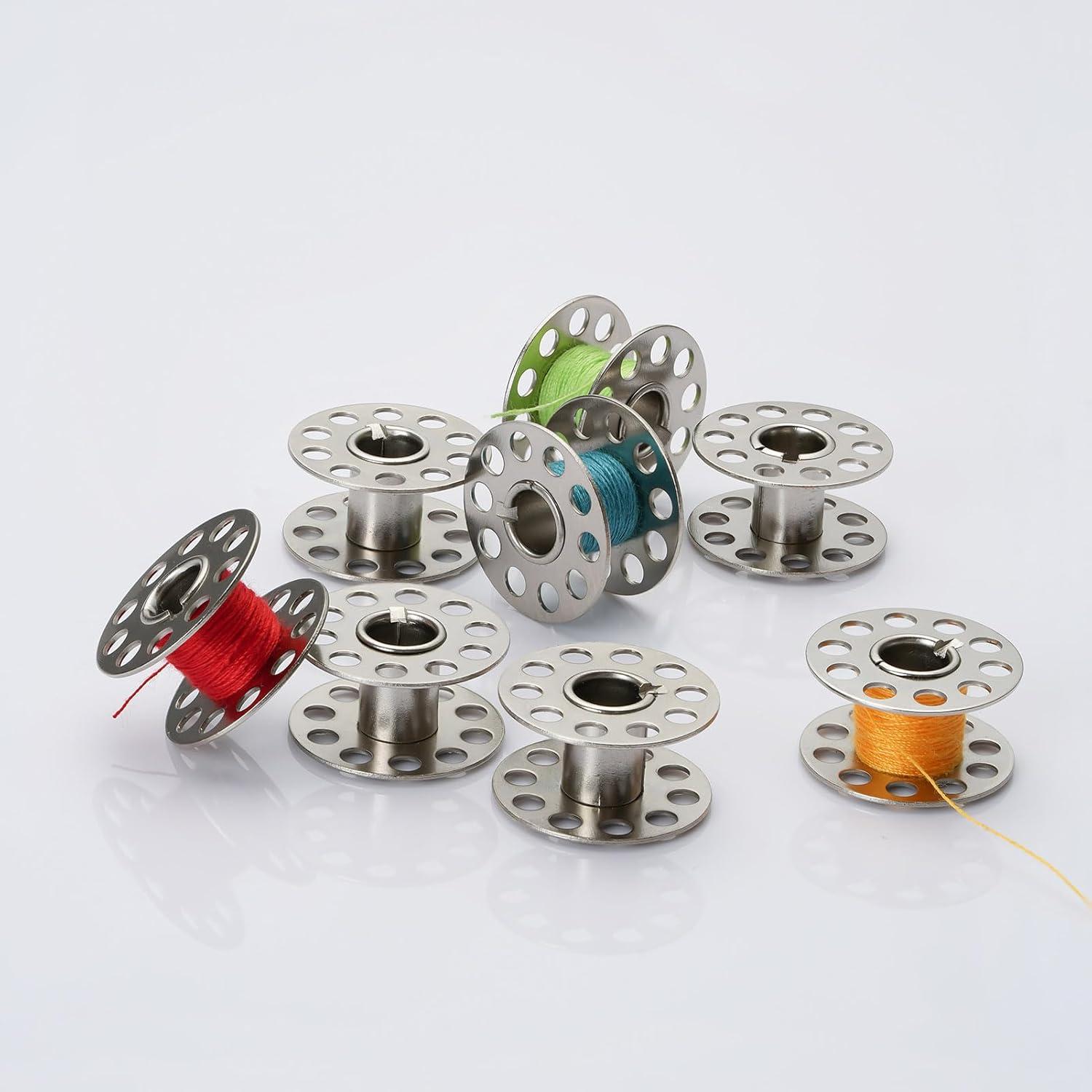 56 Bobinas de Metal Janifay para Máquina de Coser - 2 Cajas