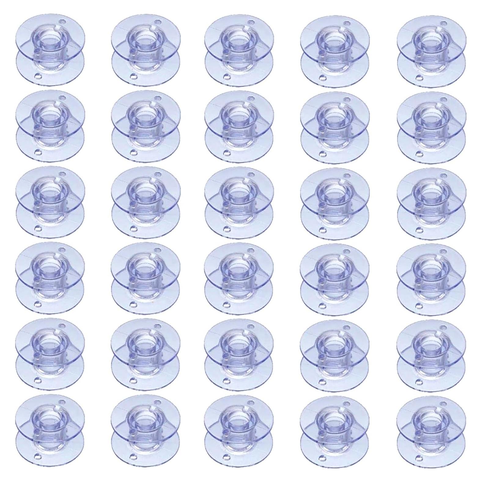 30 Bobinas de Plástico SA156 para Máquina de Coser Brother