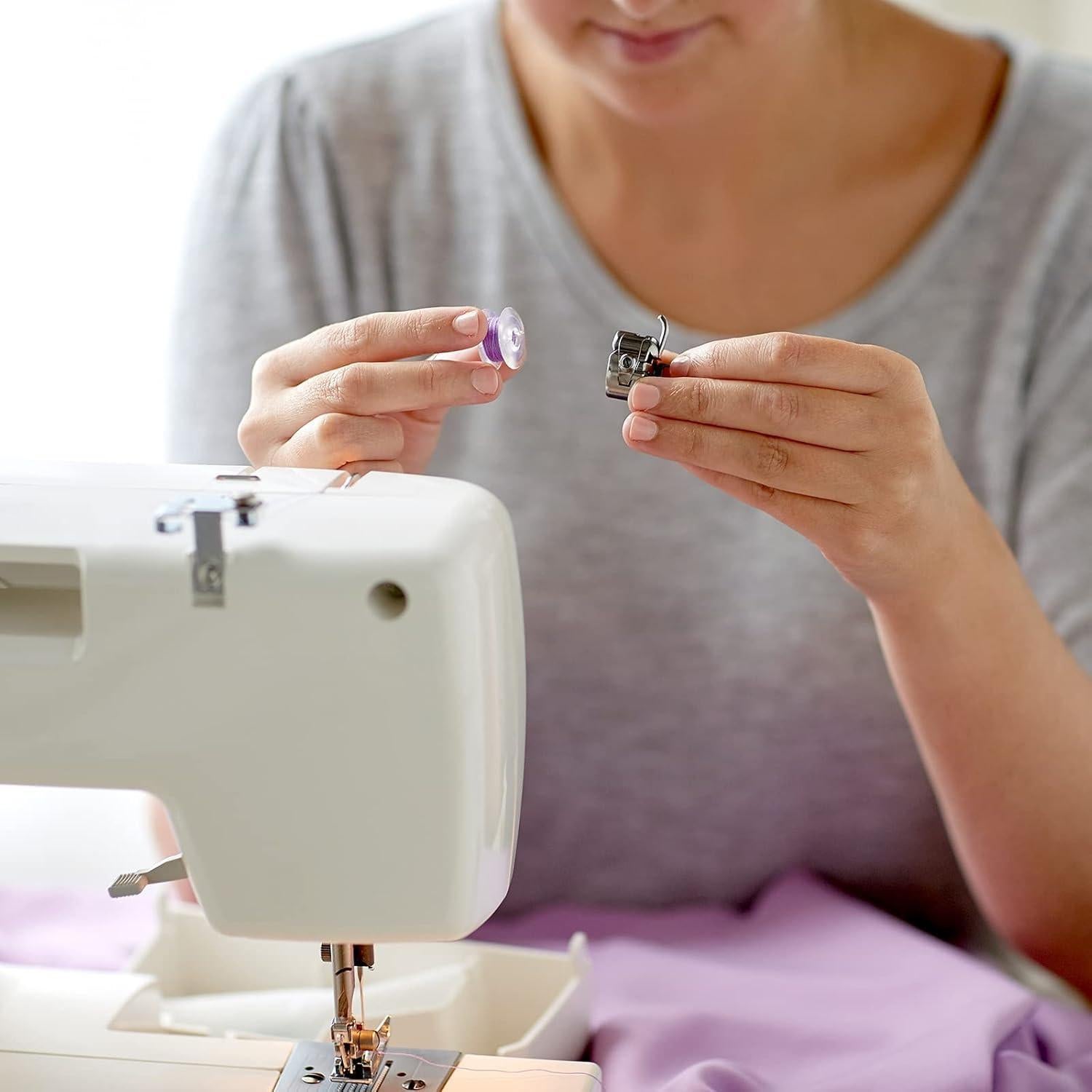 30 Bobinas de Plástico SA156 para Máquina de Coser Brother