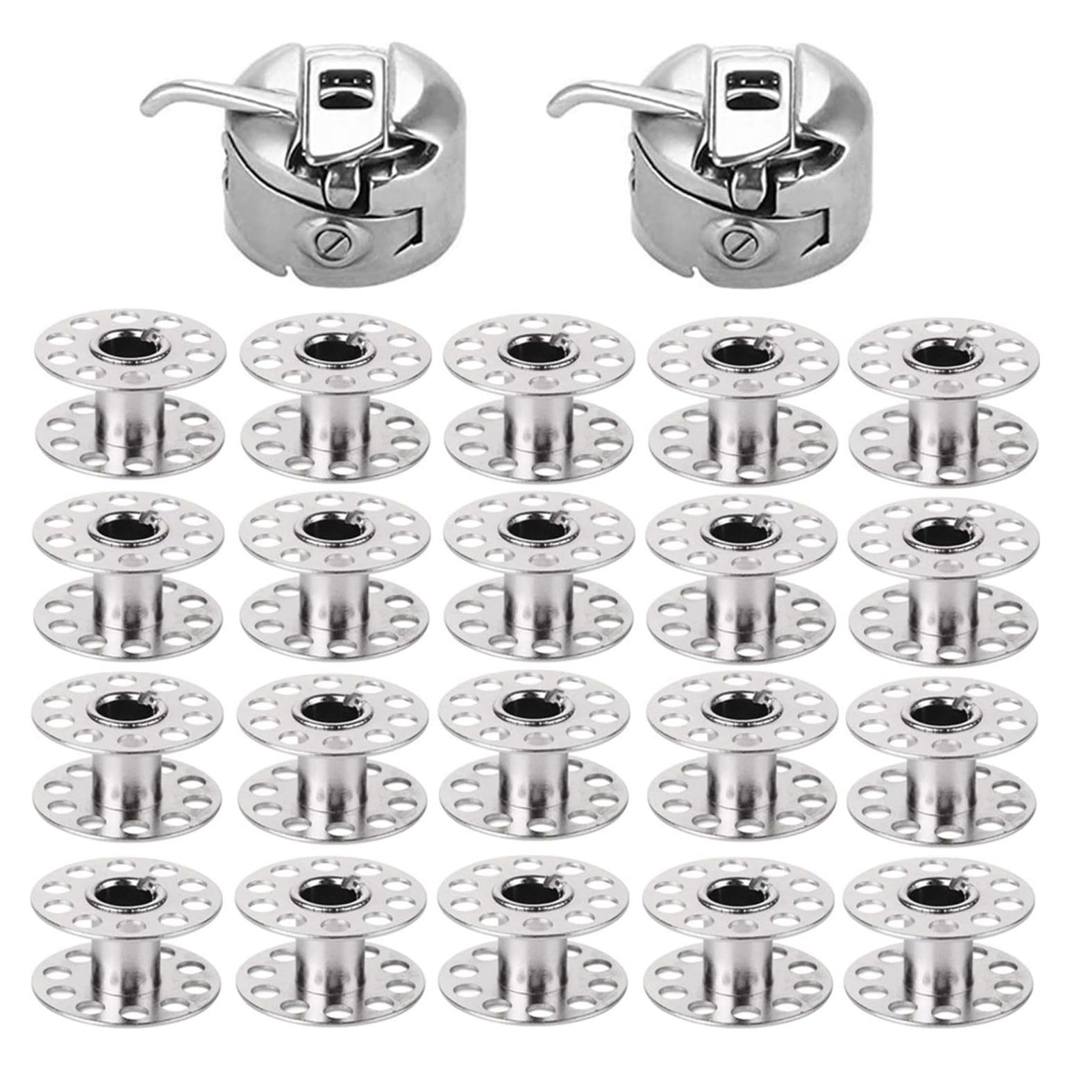 Caja de Bobina YEQIN con 20 Bobinas de Metal para Coser