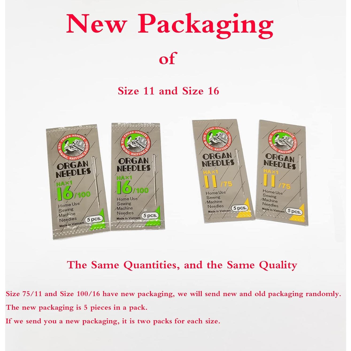 Agujas de máquina de coser Bequilter Organ 60pcs 15X1 HAX1